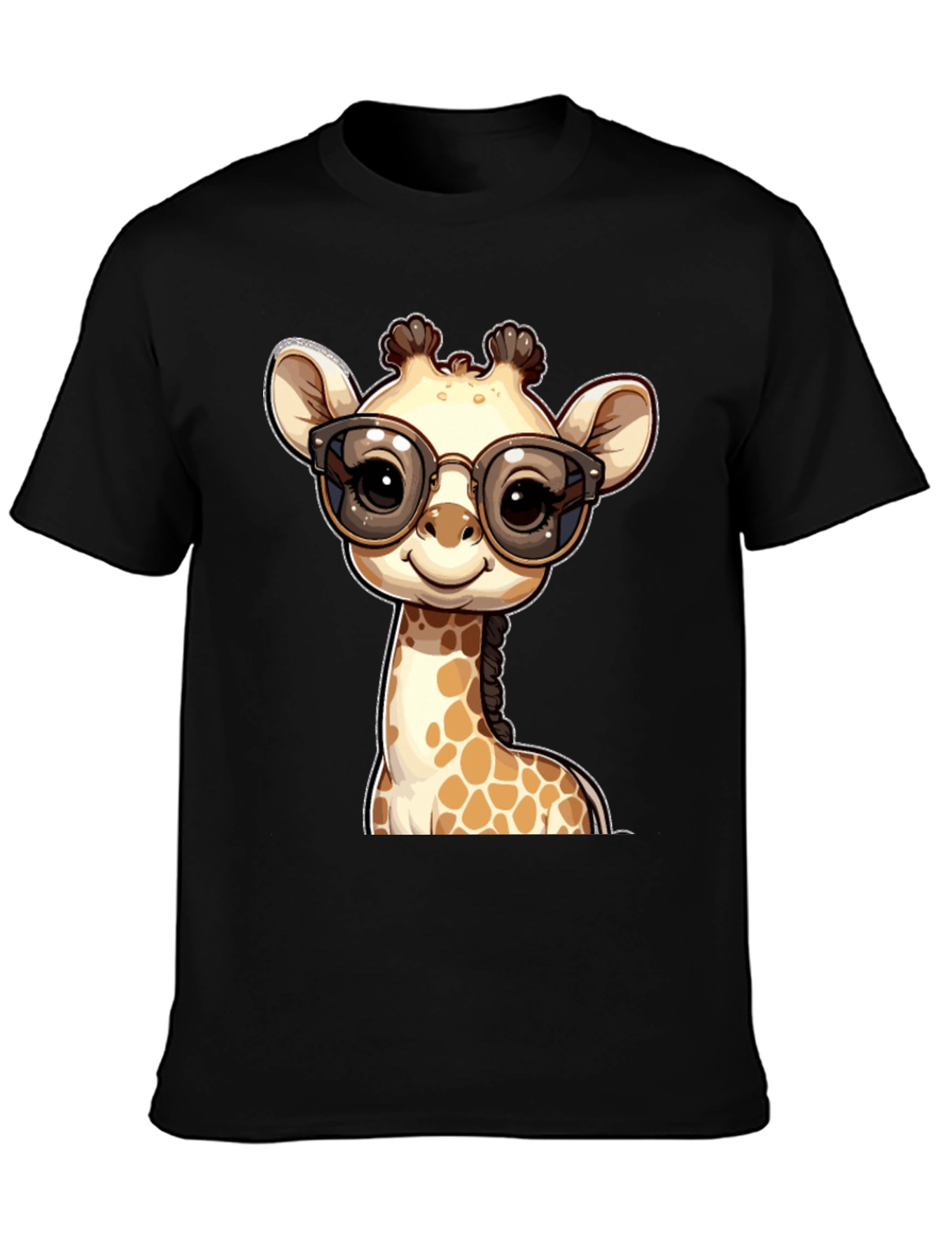Giraffe with Glasses Graphic Tee