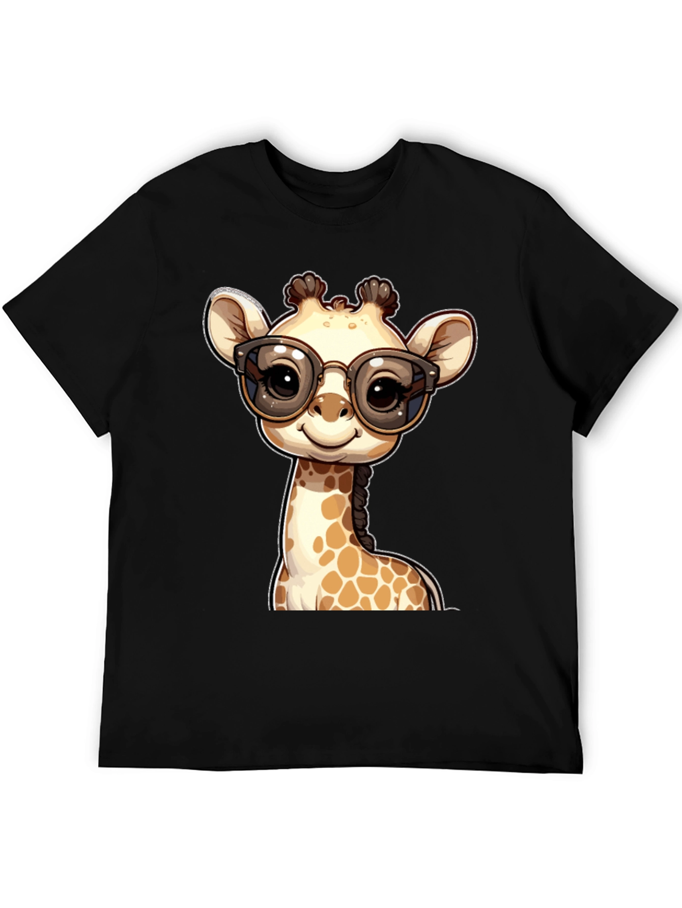 Giraffe with Glasses Graphic Tee