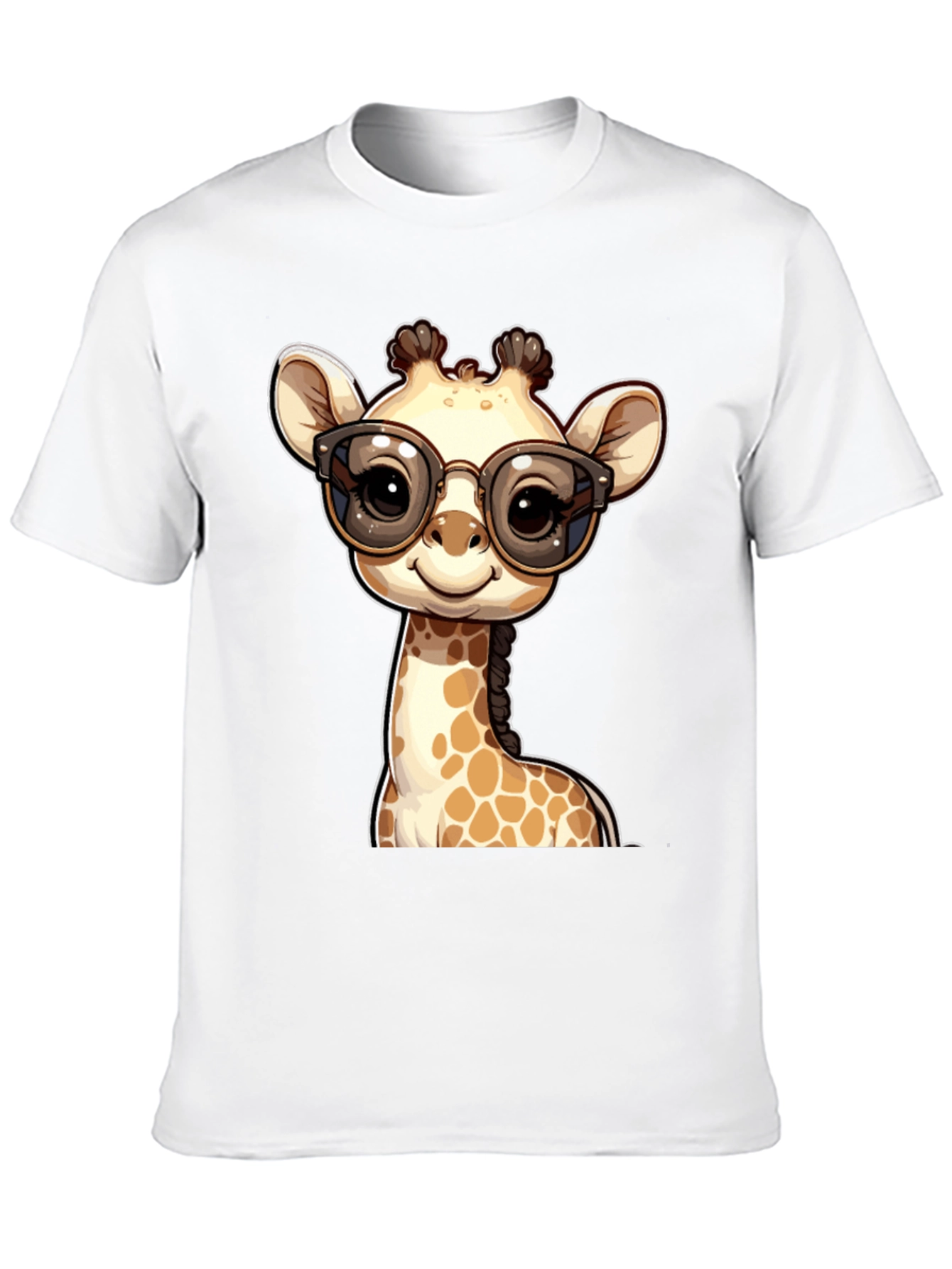 Giraffe with Glasses Graphic Tee