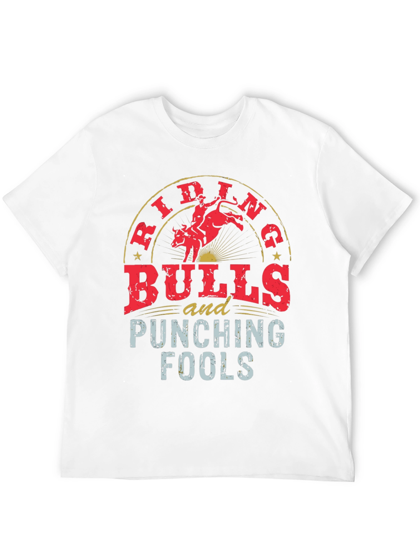Riding Bulls and Punching Fools Black Tee