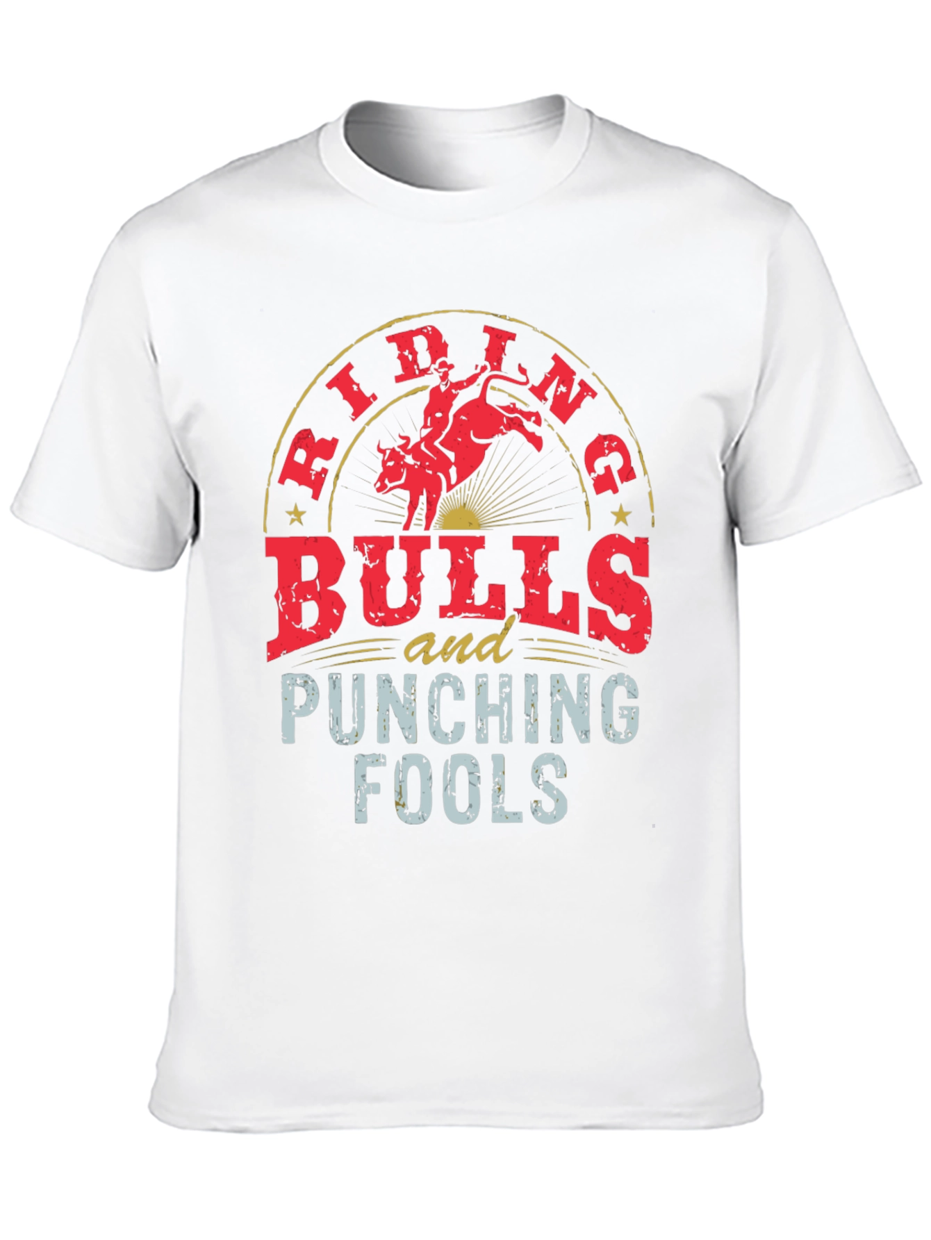 Riding Bulls and Punching Fools Black Tee