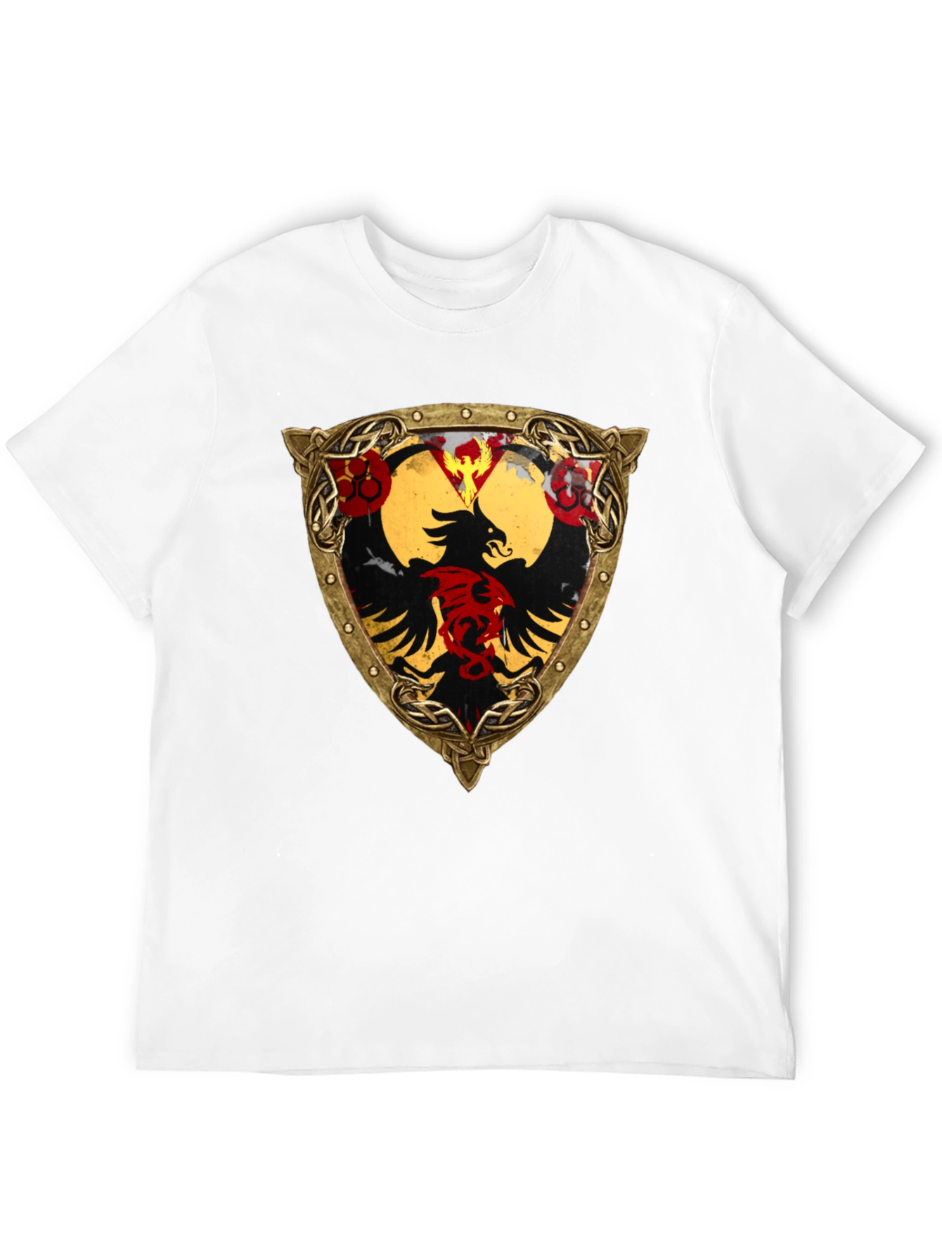 Embroidered Eagle Shield Graphic T-Shirt