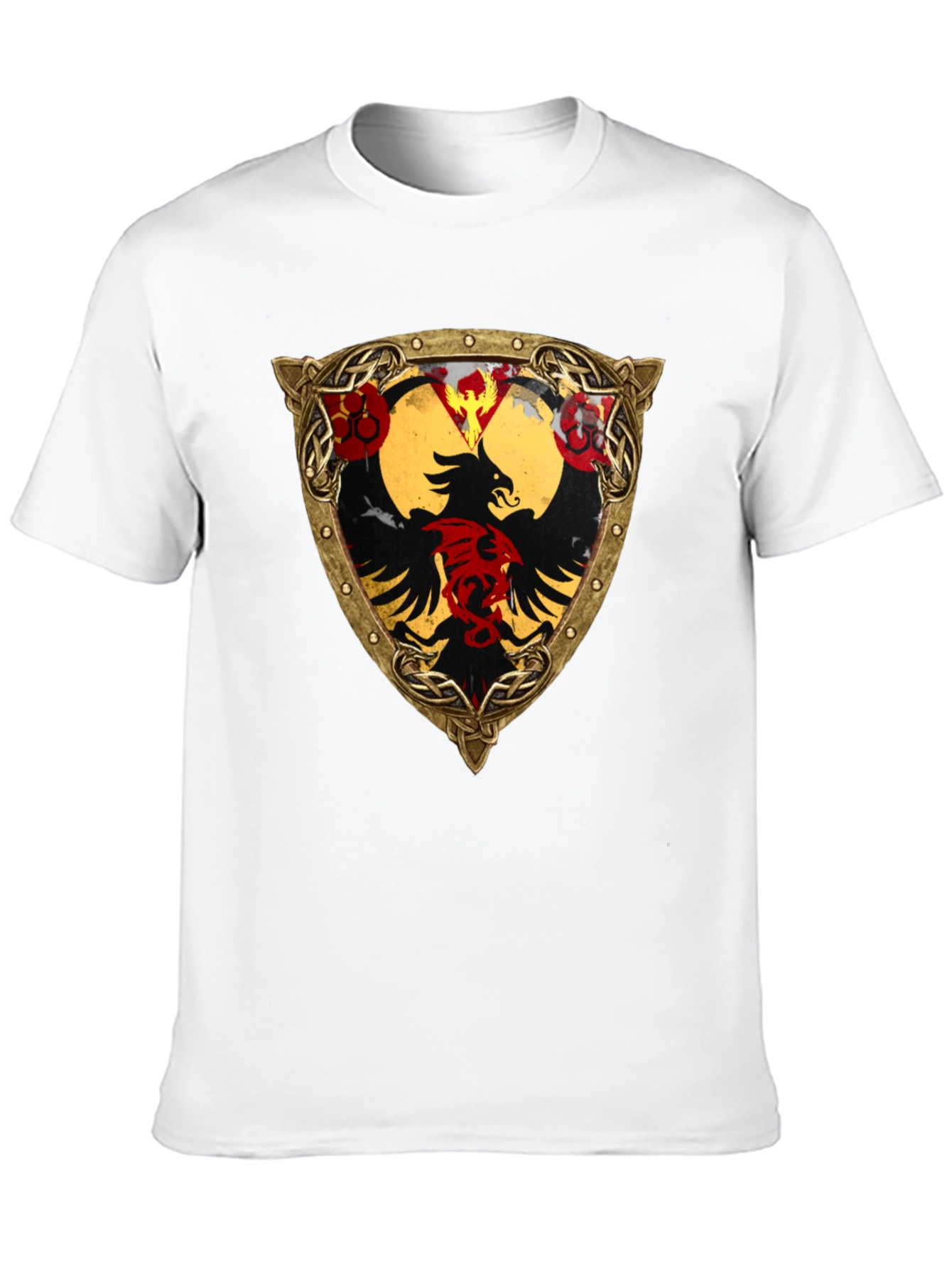 Embroidered Eagle Shield Graphic T-Shirt