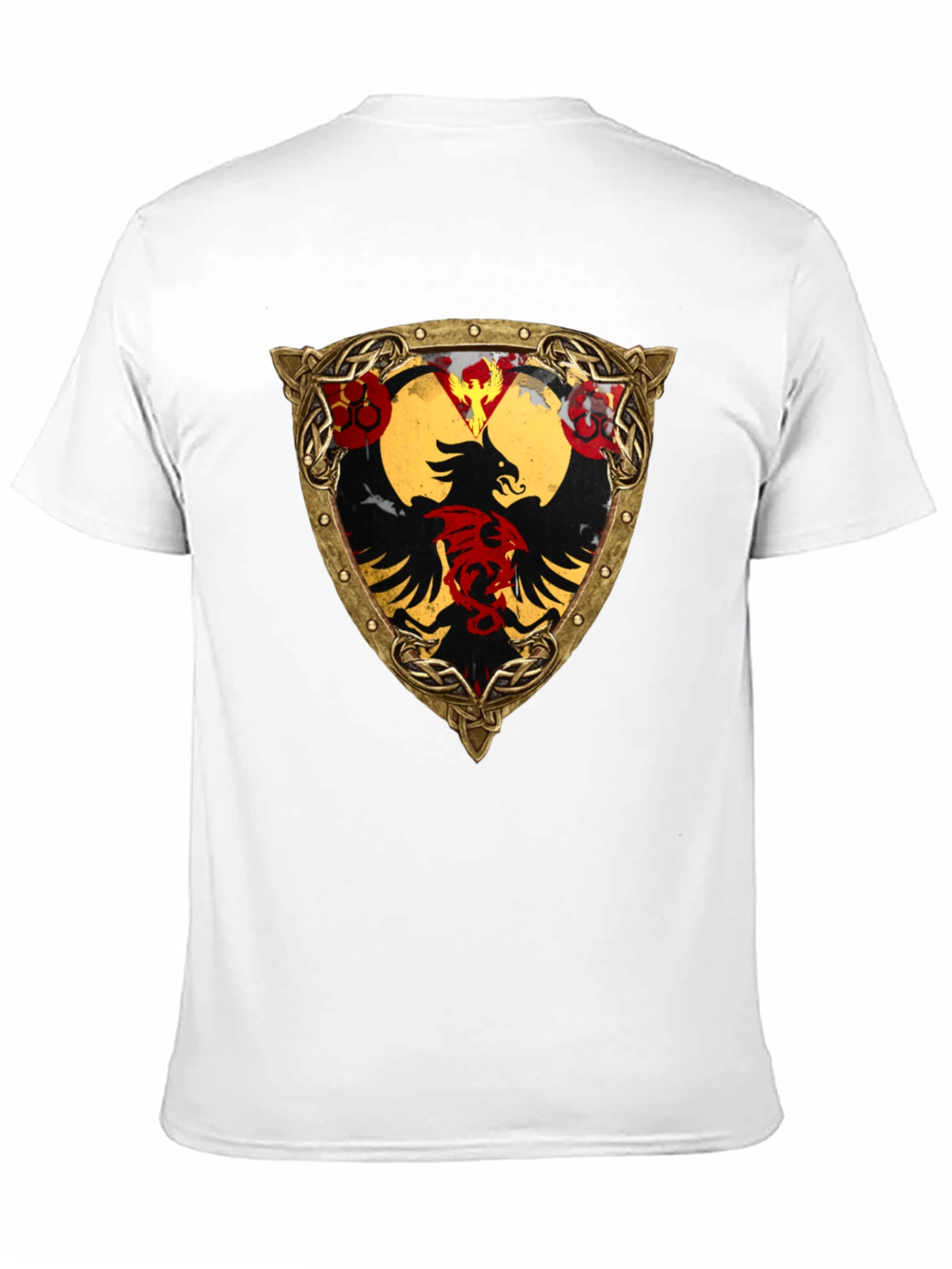 Embroidered Eagle Shield Graphic T-Shirt