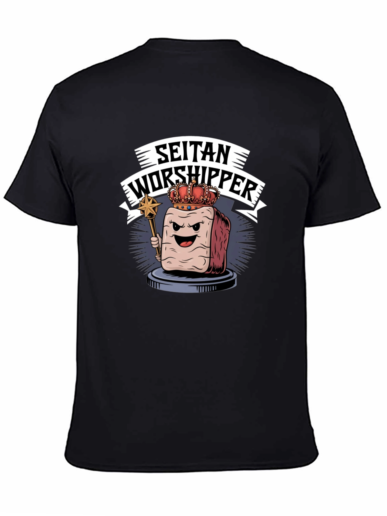 Seitan Worshipper Graphic Tee - Funny Vegan T-Shirt