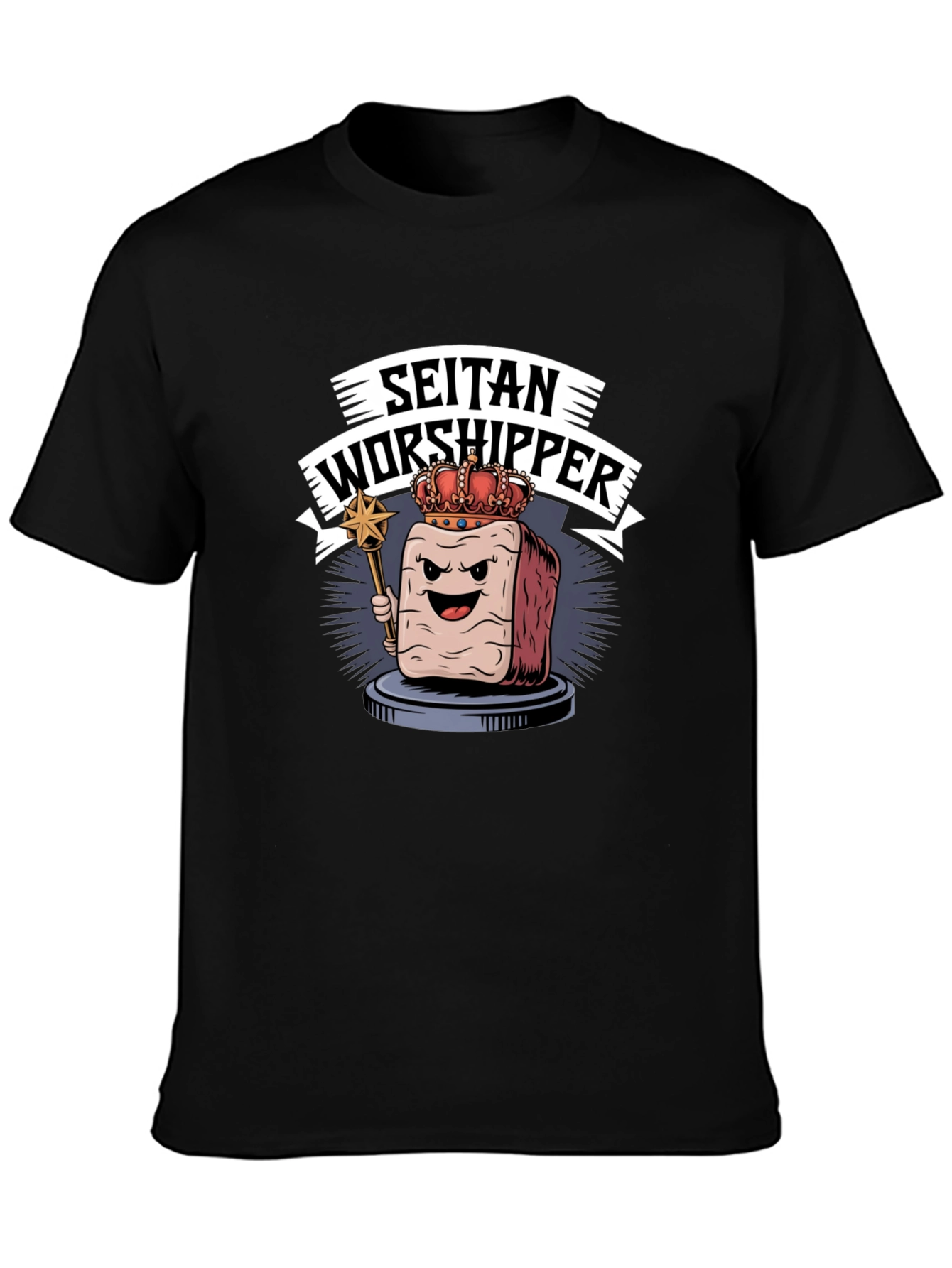 Seitan Worshipper Graphic Tee - Funny Vegan T-Shirt