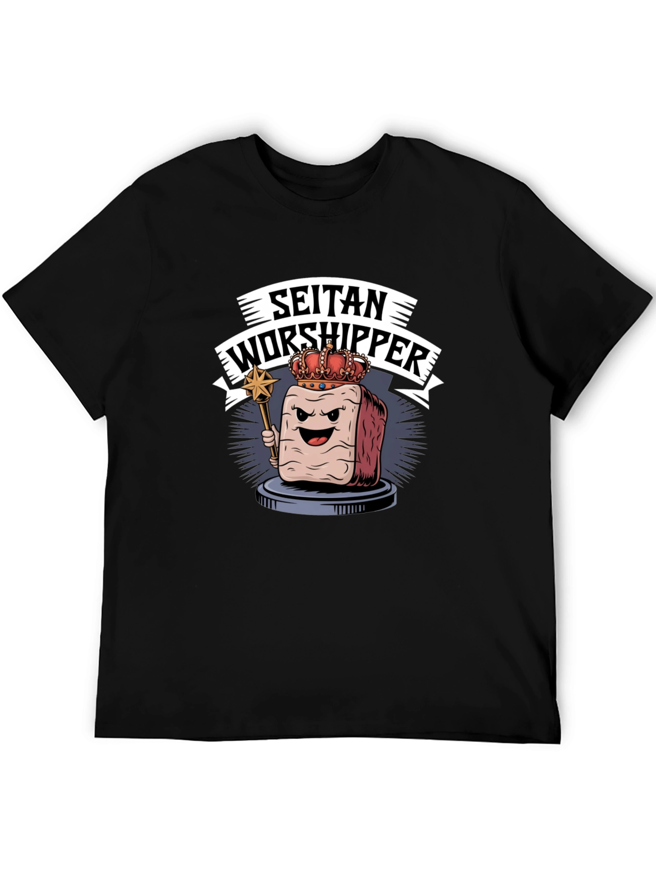 Seitan Worshipper Graphic Tee - Funny Vegan T-Shirt