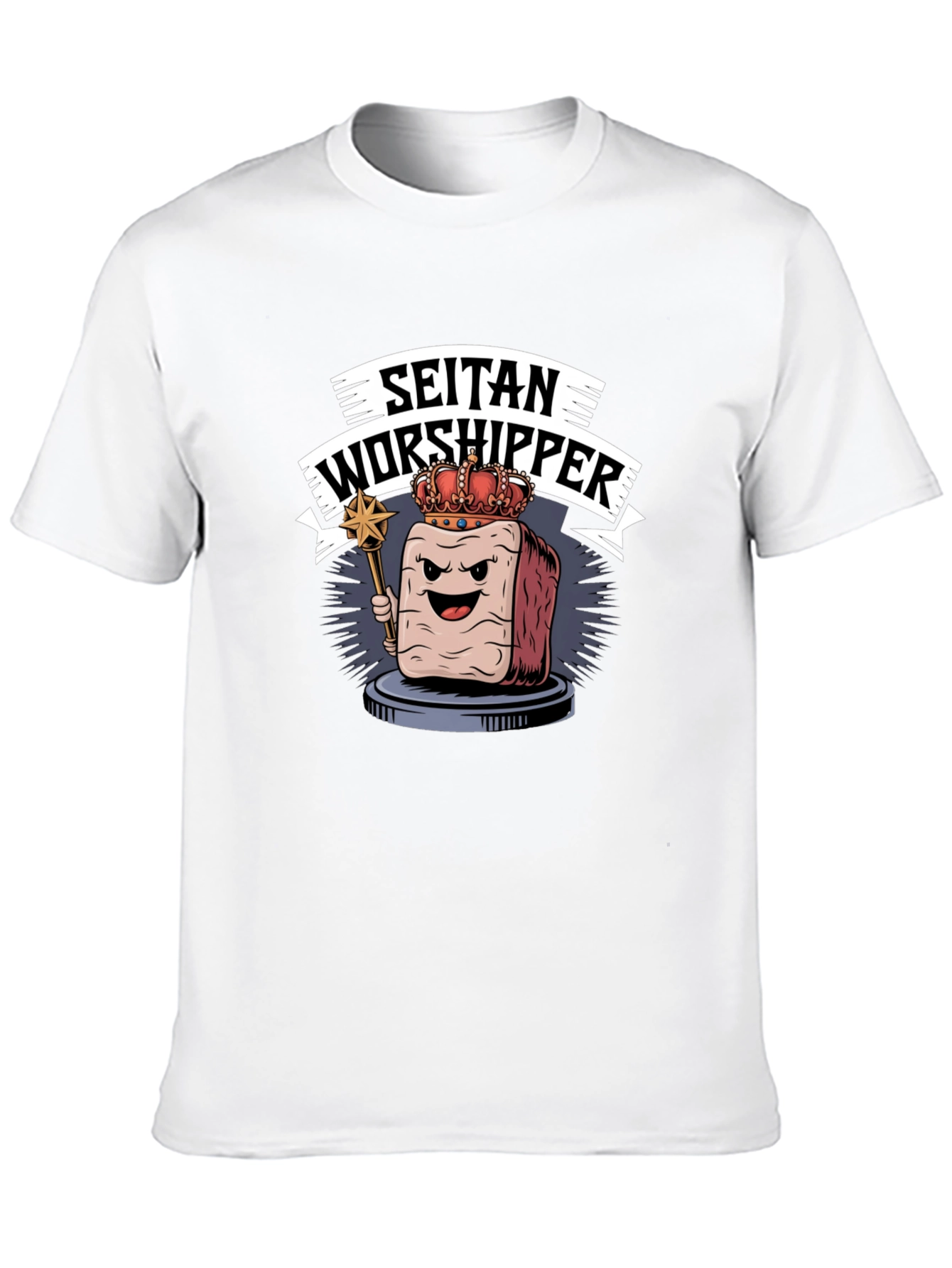 Seitan Worshipper Graphic Tee - Funny Vegan T-Shirt