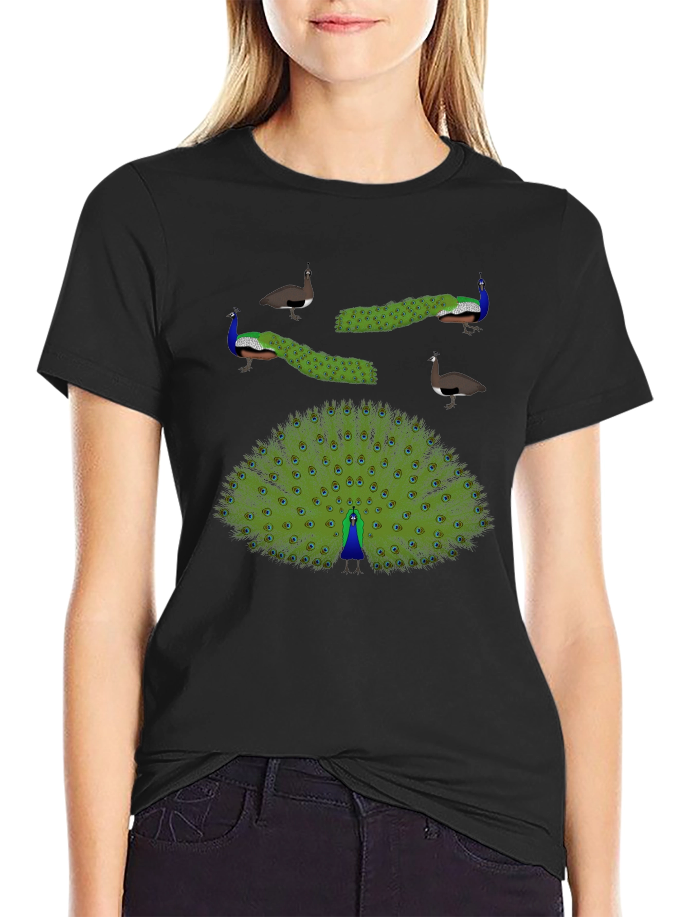 Peacock Graphic Print T-Shirt