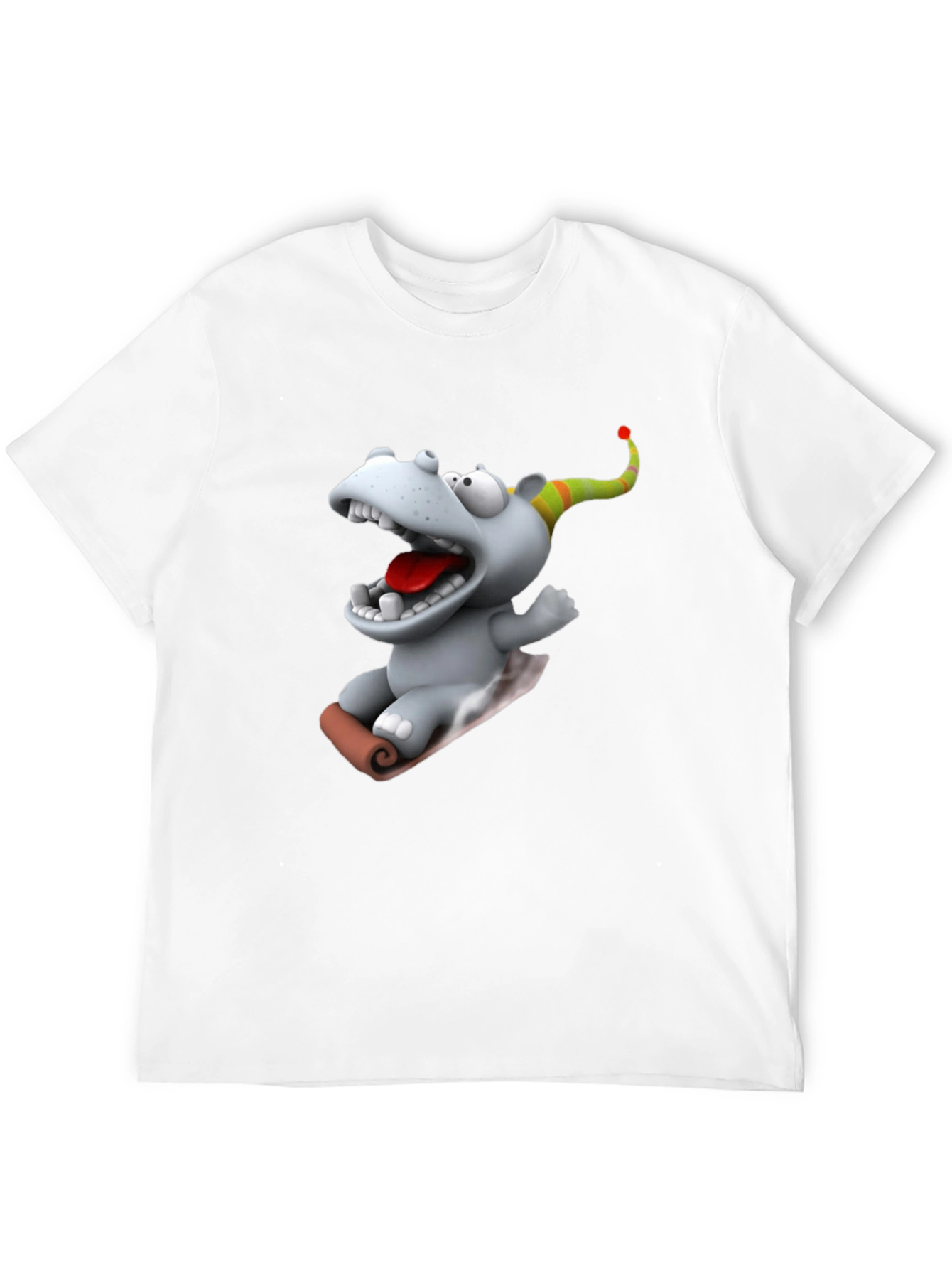 Cartoon Hippo T-Shirt - Fun Graphic Tee