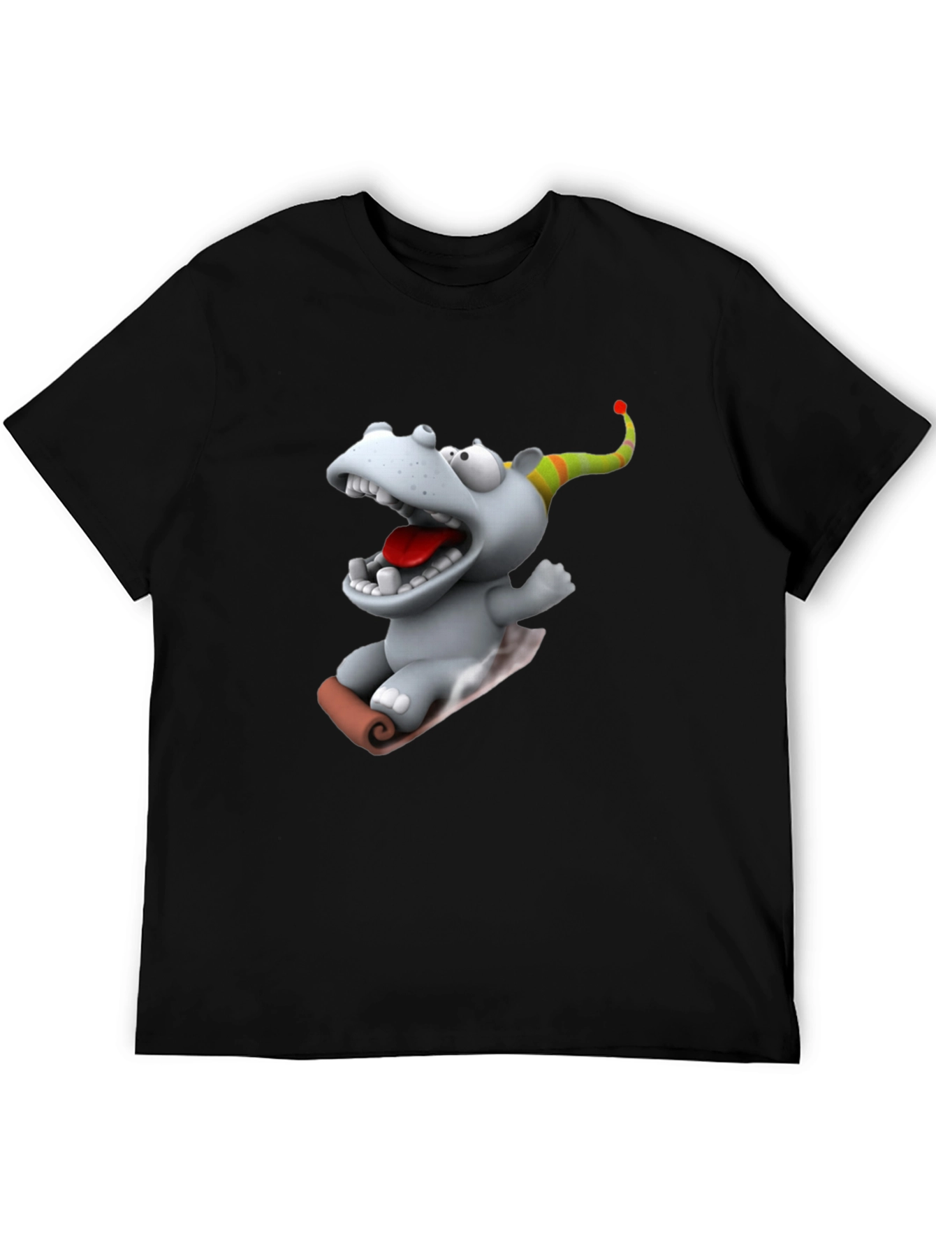 Cartoon Hippo T-Shirt - Fun Graphic Tee