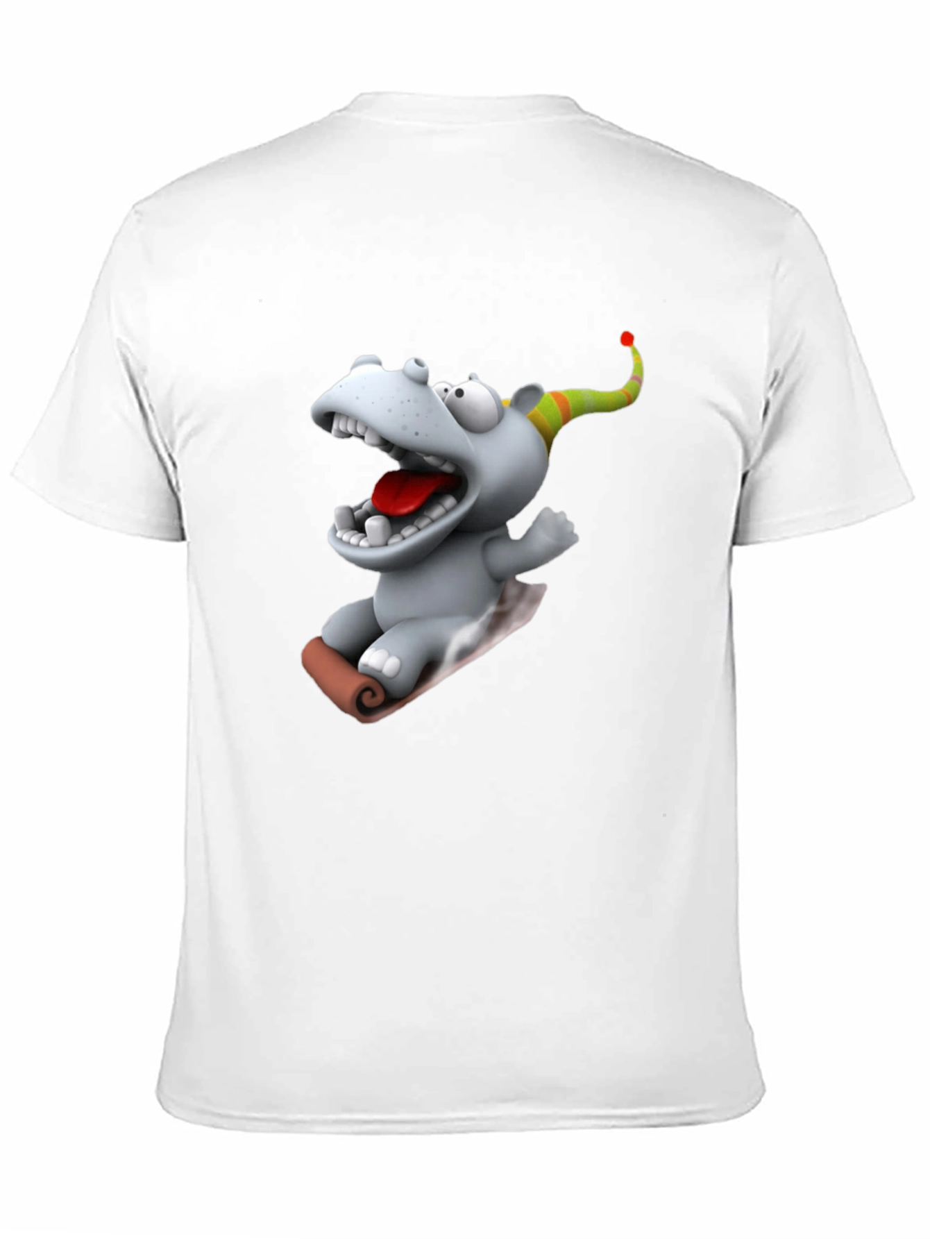 Cartoon Hippo T-Shirt - Fun Graphic Tee