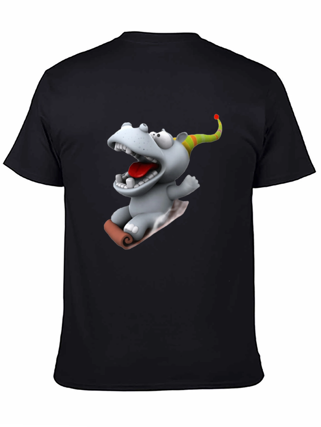 Cartoon Hippo T-Shirt - Fun Graphic Tee