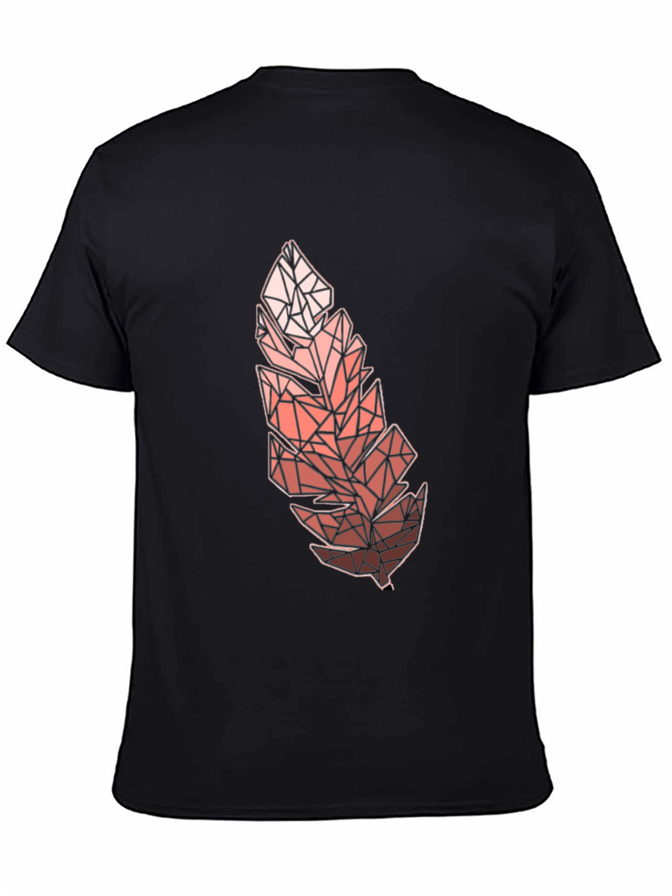 Geometric Feather Graphic Tee - Modern Menswear
