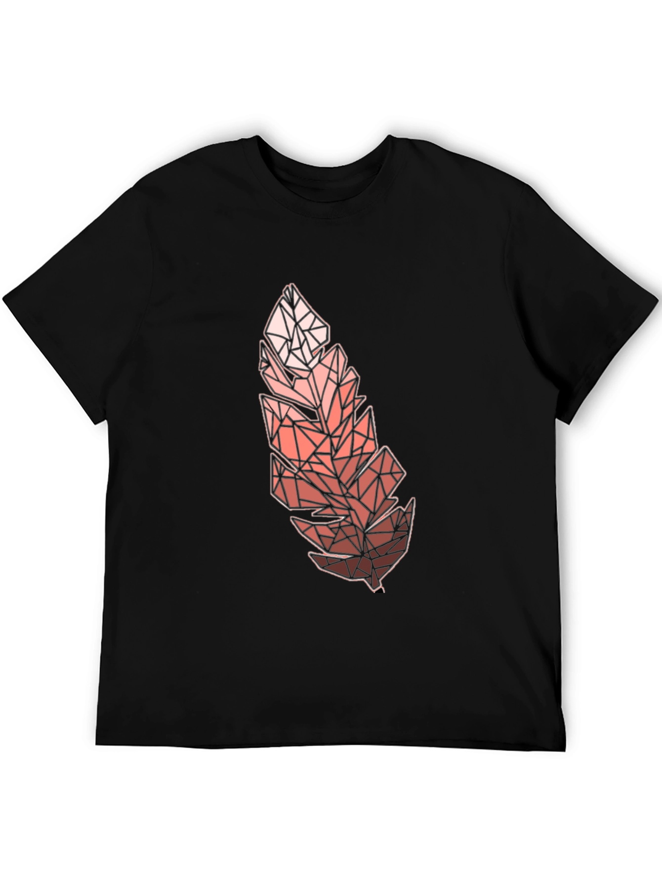 Geometric Feather Graphic Tee - Modern Menswear