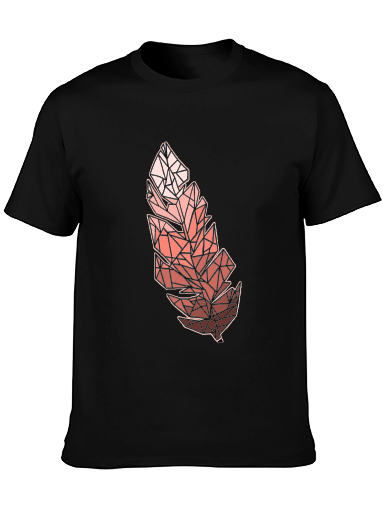 Geometric Feather Graphic Tee - Modern Menswear