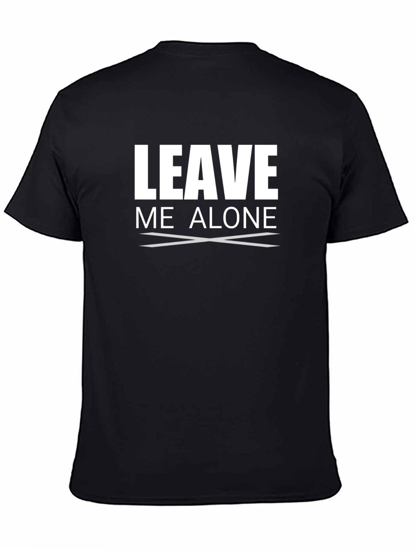 Leave Me Alone Graphic Tee - Black Cotton T-Shirt