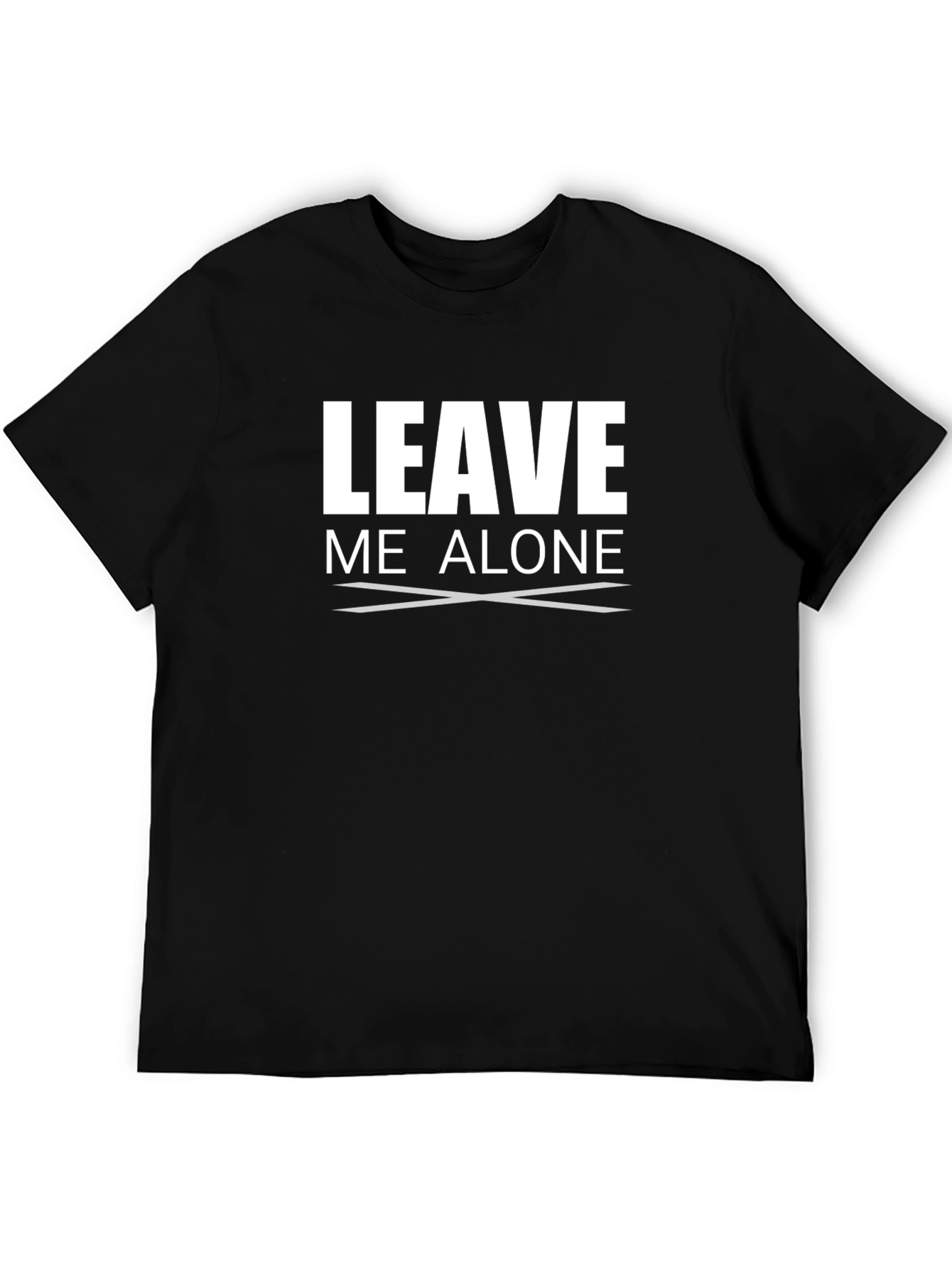 Leave Me Alone Graphic Tee - Black Cotton T-Shirt