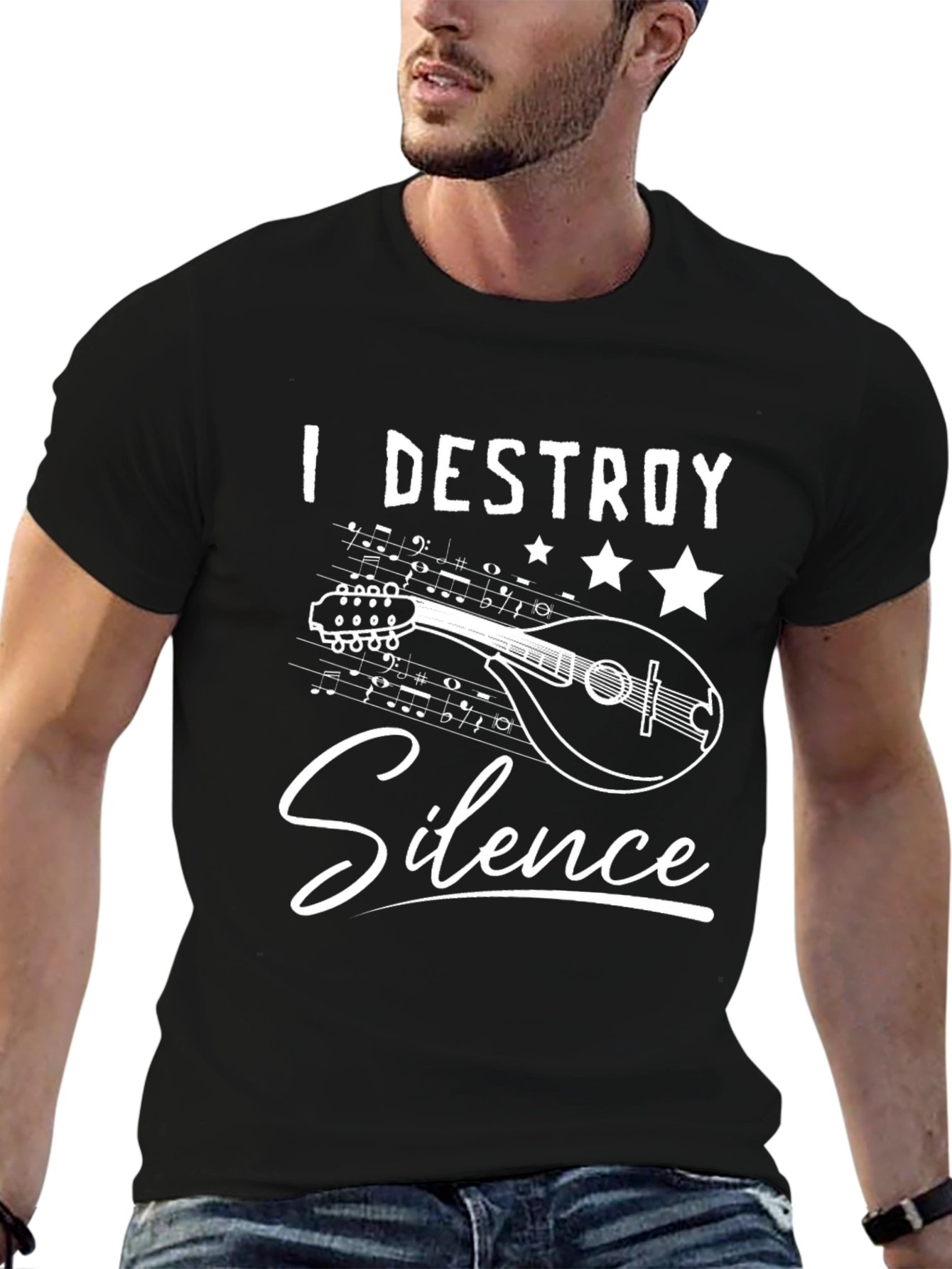 I Destroy Silence Mandolin T-Shirt