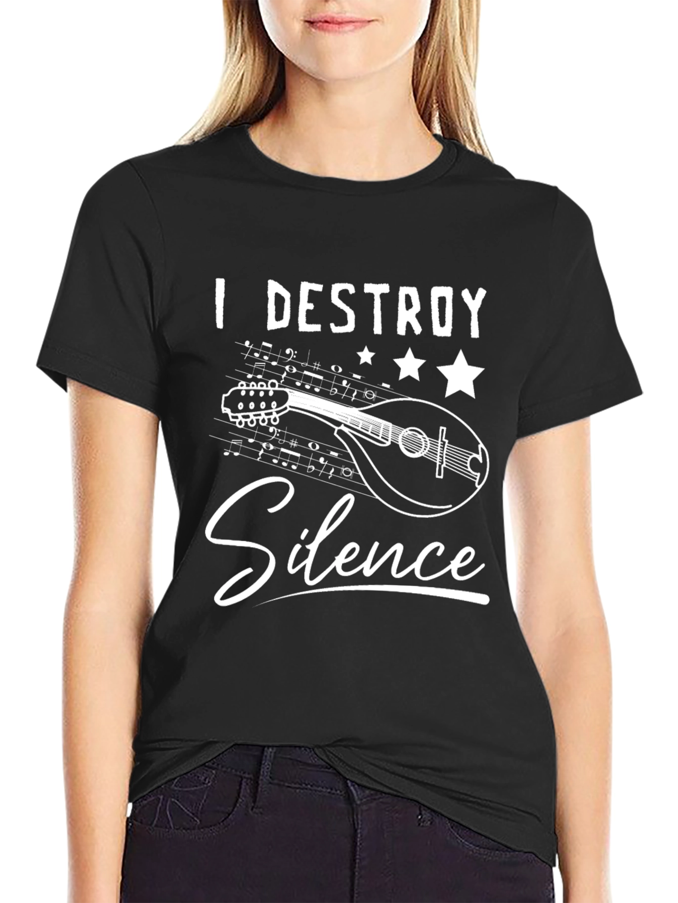 I Destroy Silence Mandolin T-Shirt