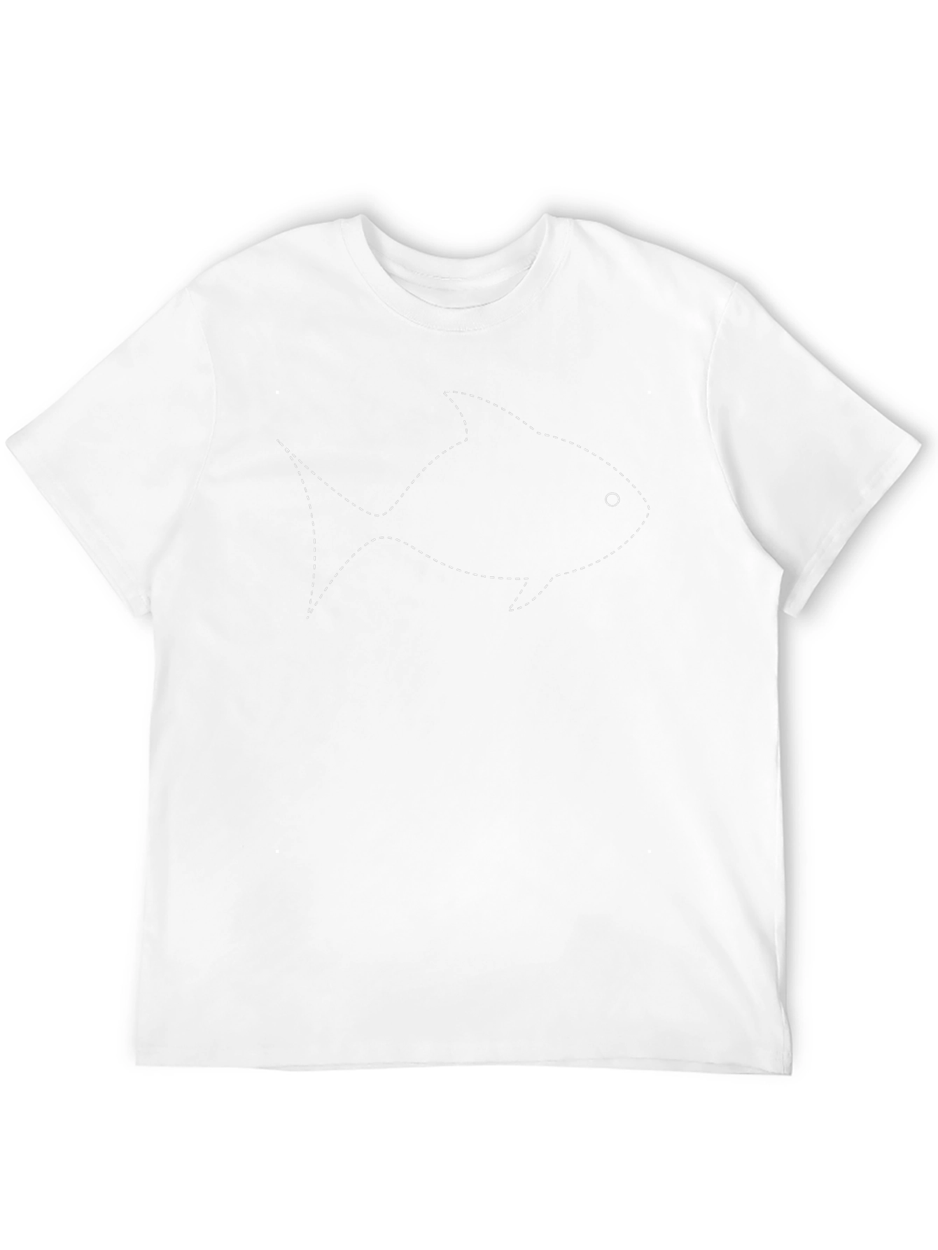 Fish Outline Tee - Modern Style Black T-Shirt