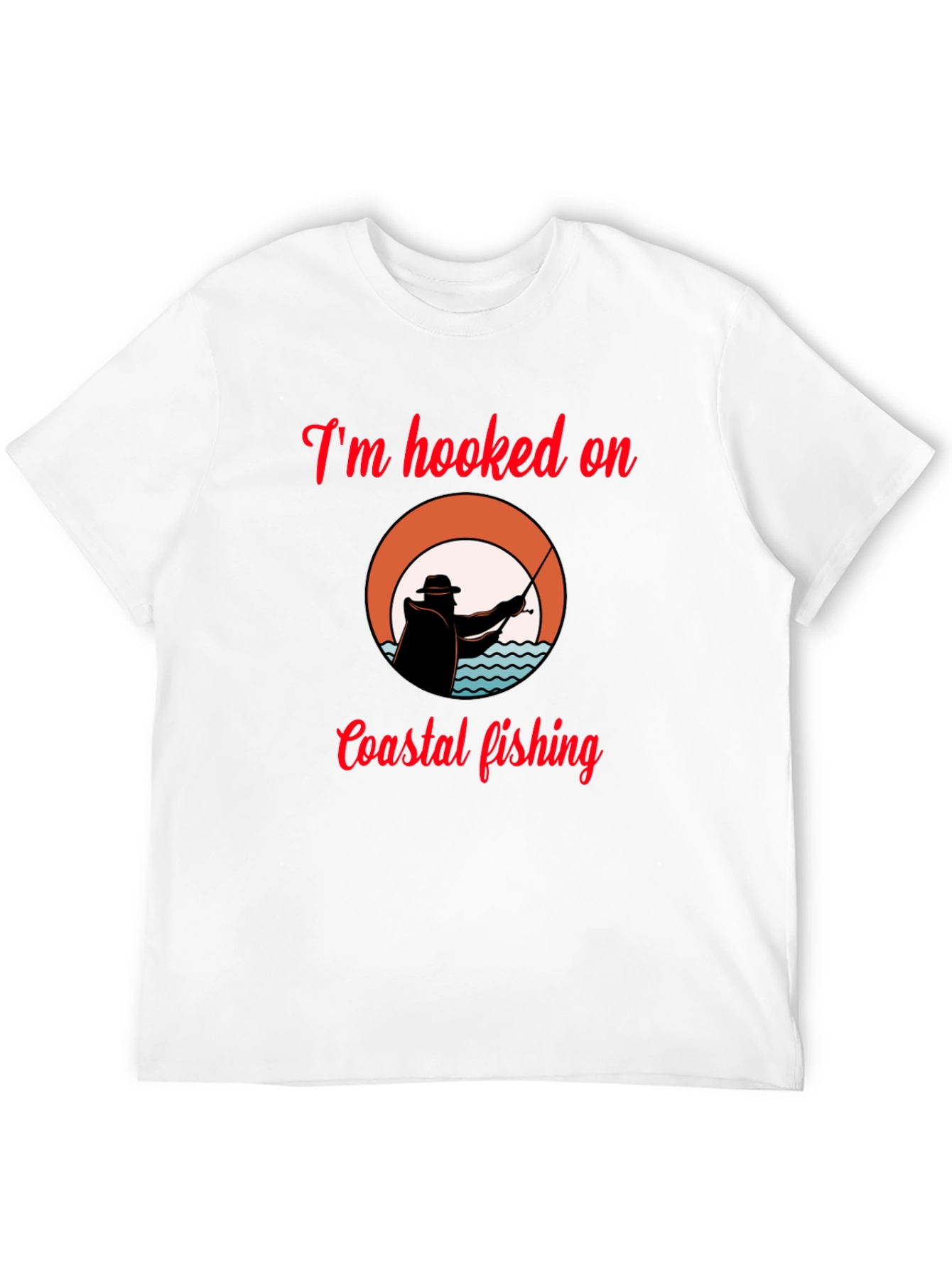Hooked on Coastal Fishing T-Shirt - Black