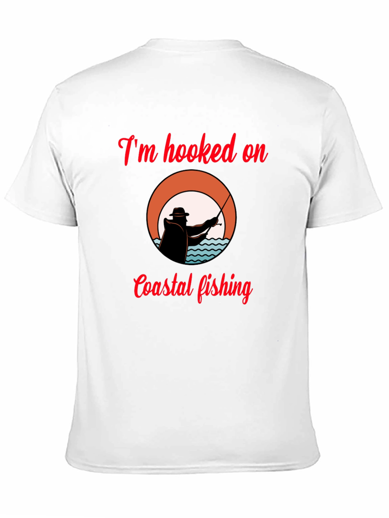 Hooked on Coastal Fishing T-Shirt - Black