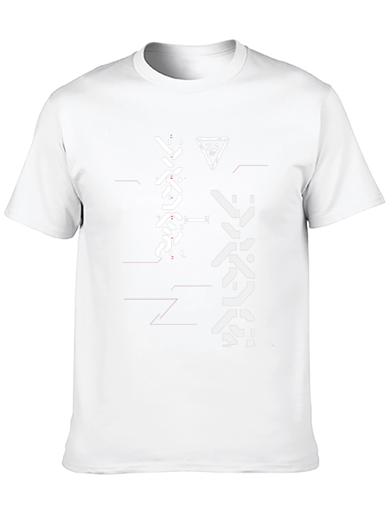 Techwear Graphic Tee - Black Futuristic Design