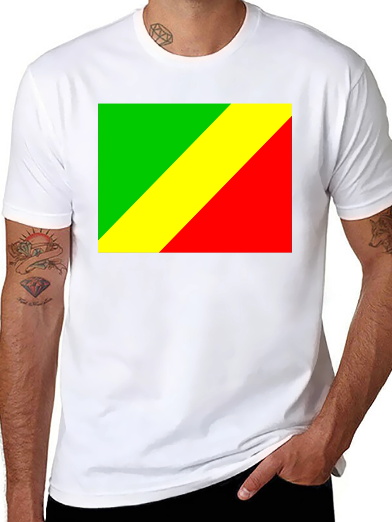 Republic of the Congo Flag T-Shirt - Black
