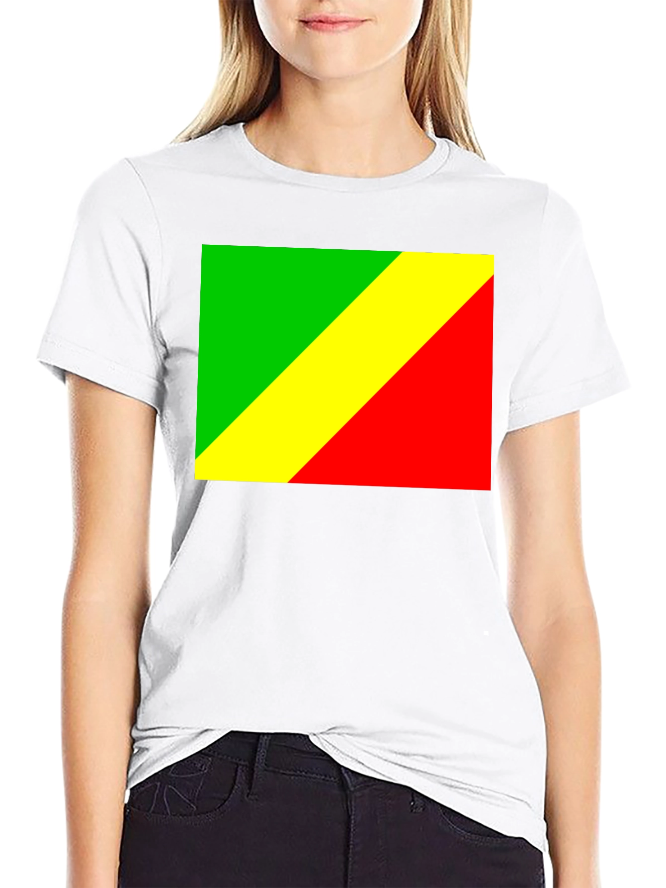 Republic of the Congo Flag T-Shirt - Black