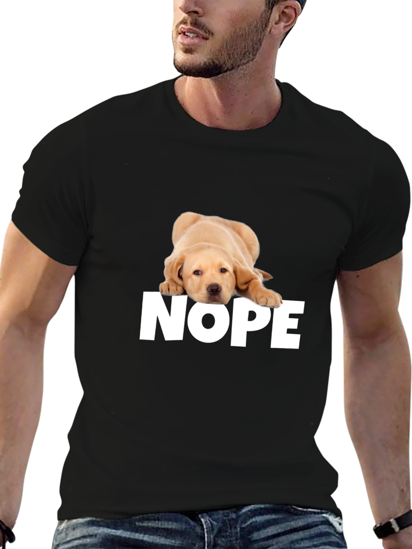 Nope Dog T-Shirt - Funny Graphic Tee