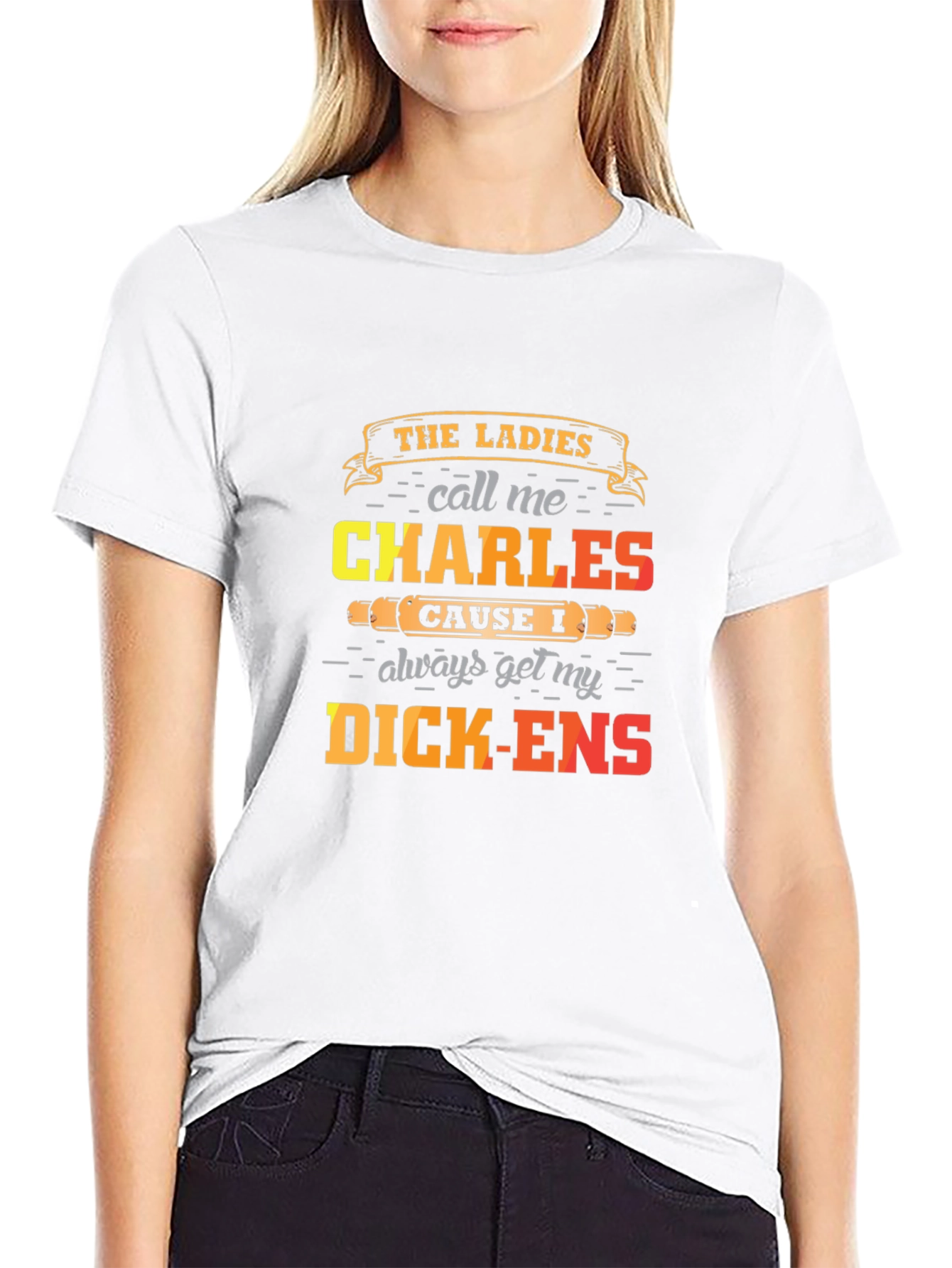Humorous Charles Dickens Graphic Tee