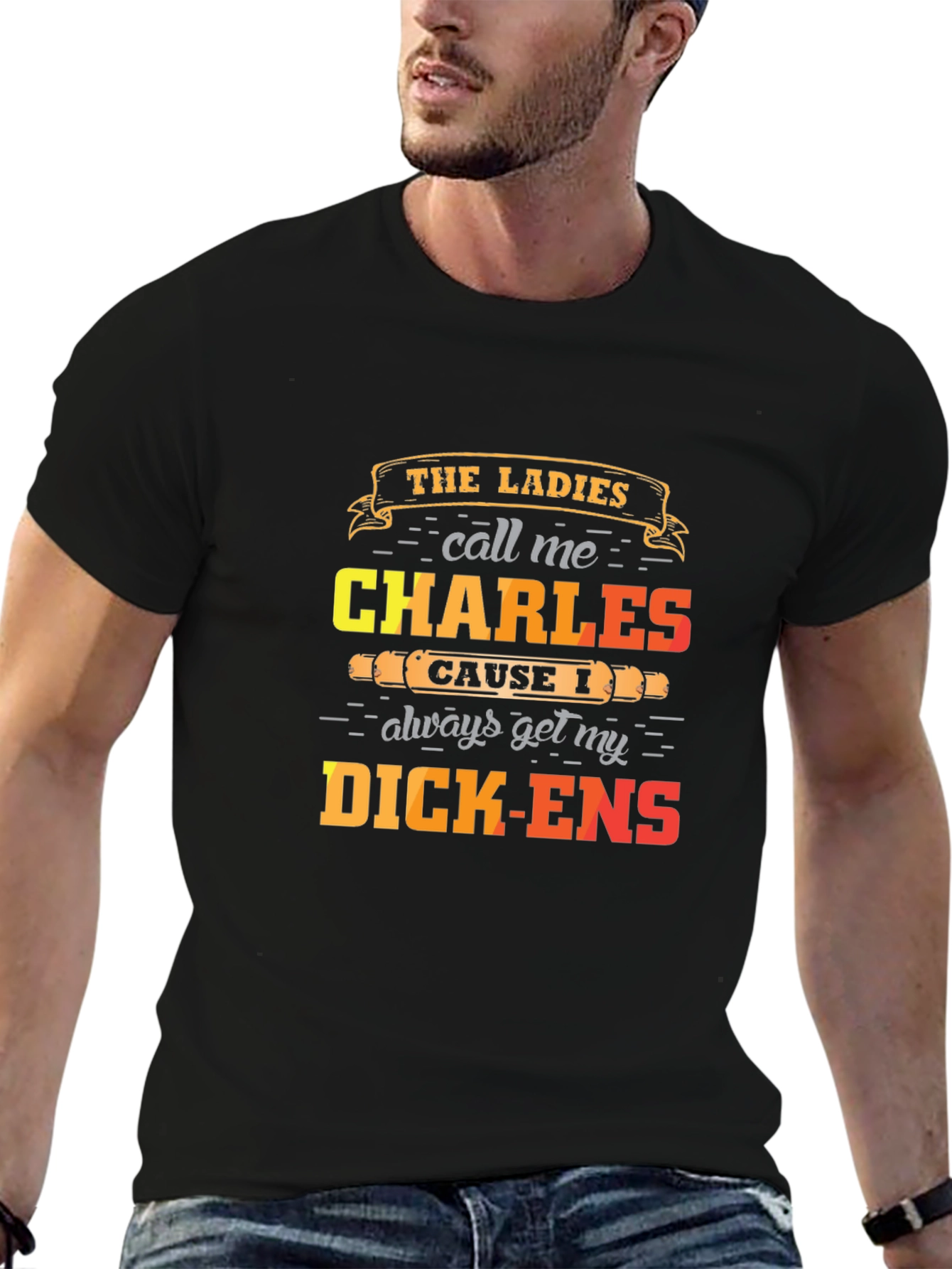 Humorous Charles Dickens Graphic Tee