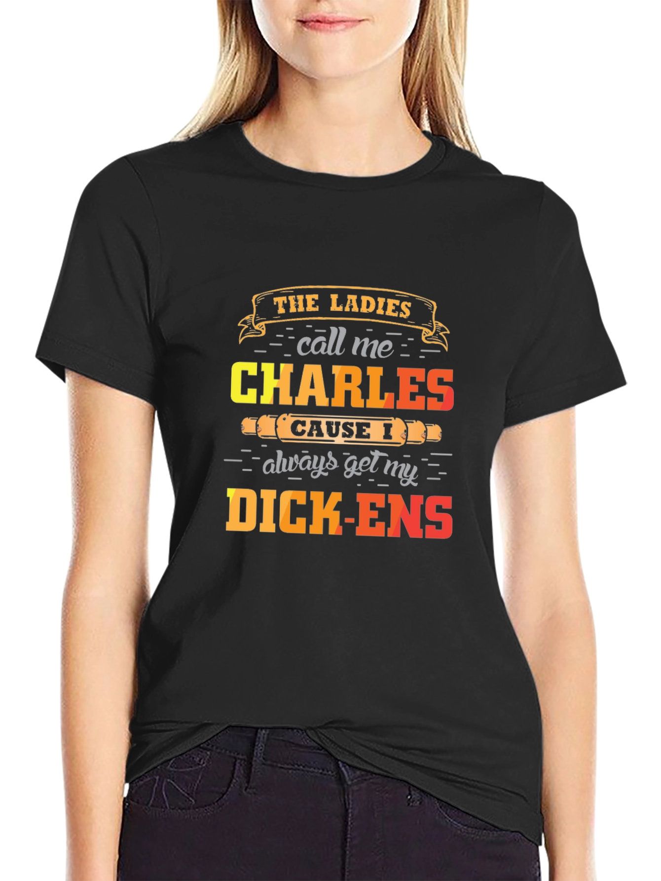 Humorous Charles Dickens Graphic Tee