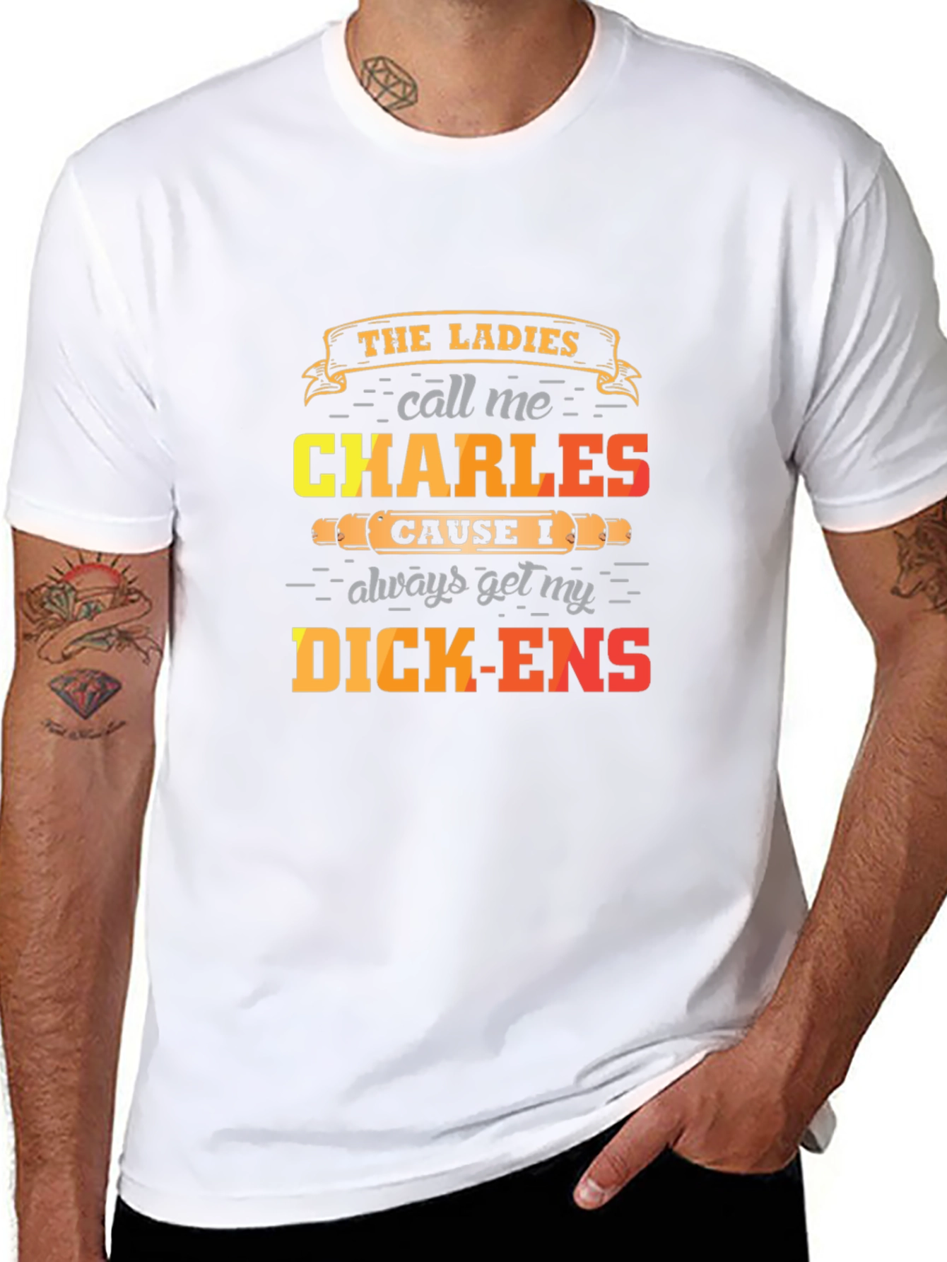 Humorous Charles Dickens Graphic Tee