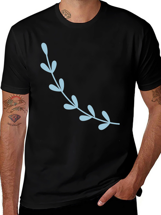 Stylish Black T-Shirt with Floral Accent