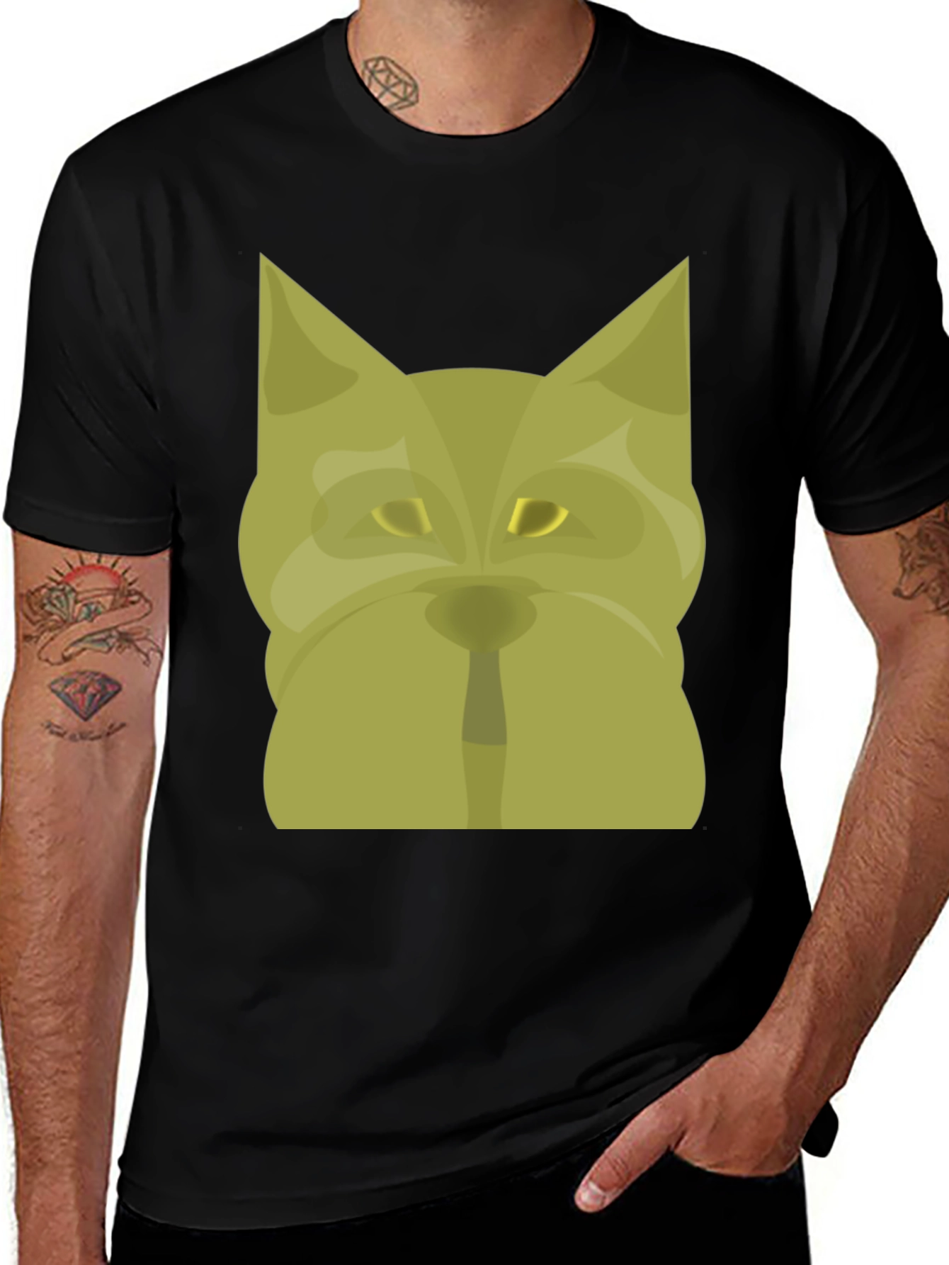Cool Graphic Tee - Geometric Dog Design