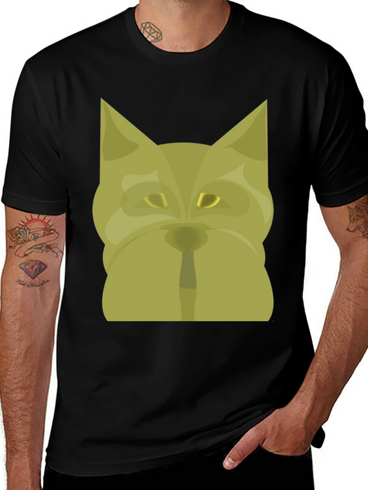 Cool Graphic Tee - Geometric Dog Design