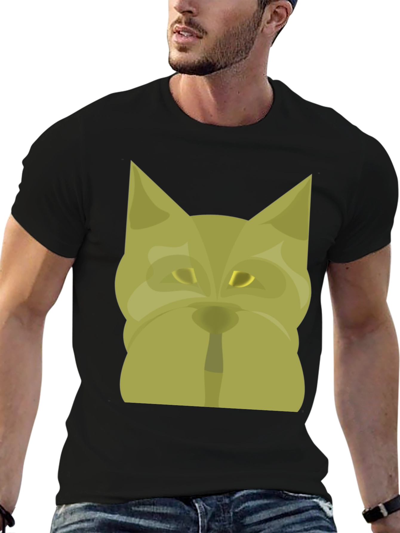 Cool Graphic Tee - Geometric Dog Design