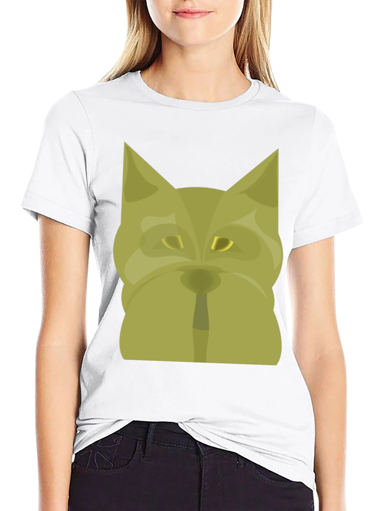 Cool Graphic Tee - Geometric Dog Design