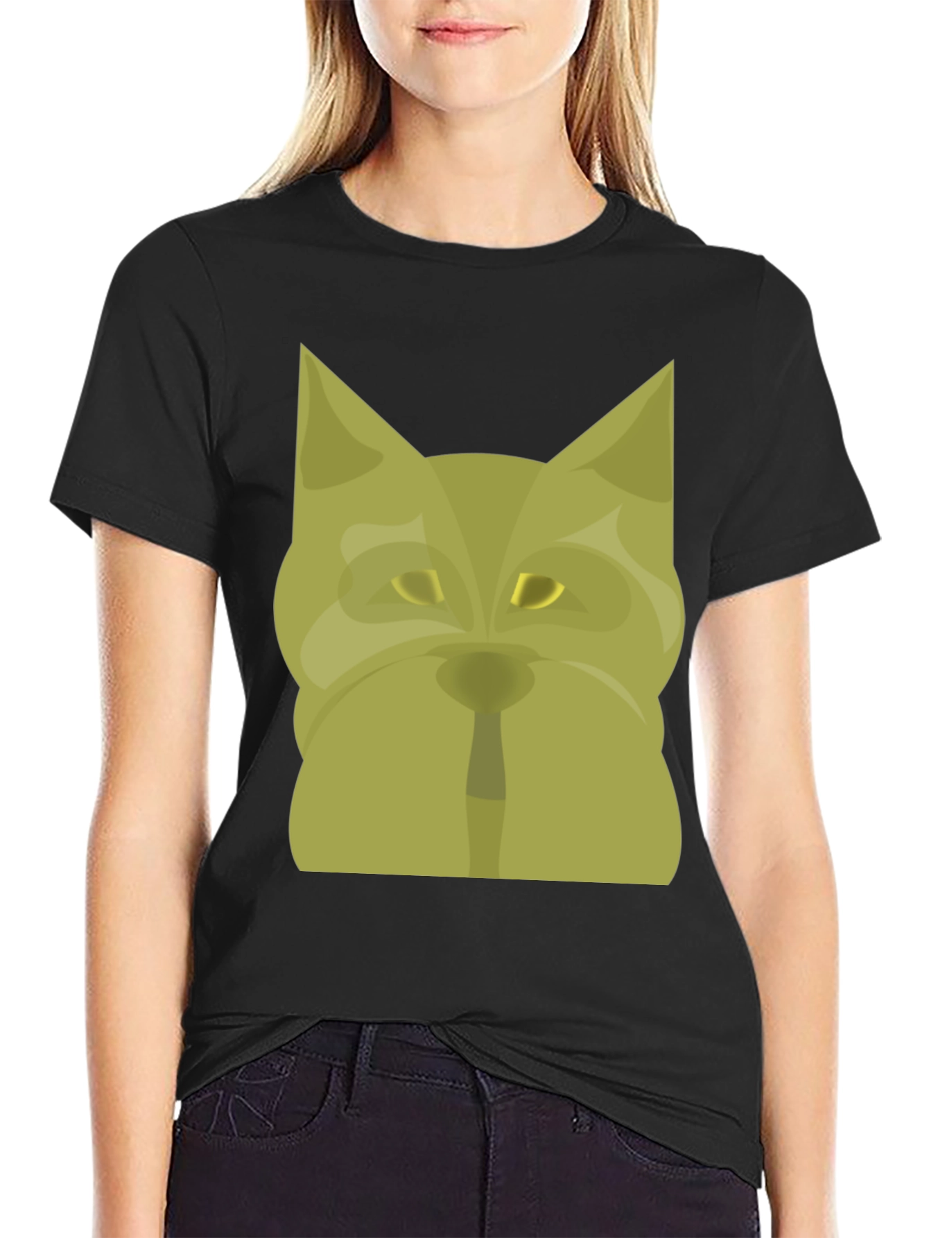 Cool Graphic Tee - Geometric Dog Design