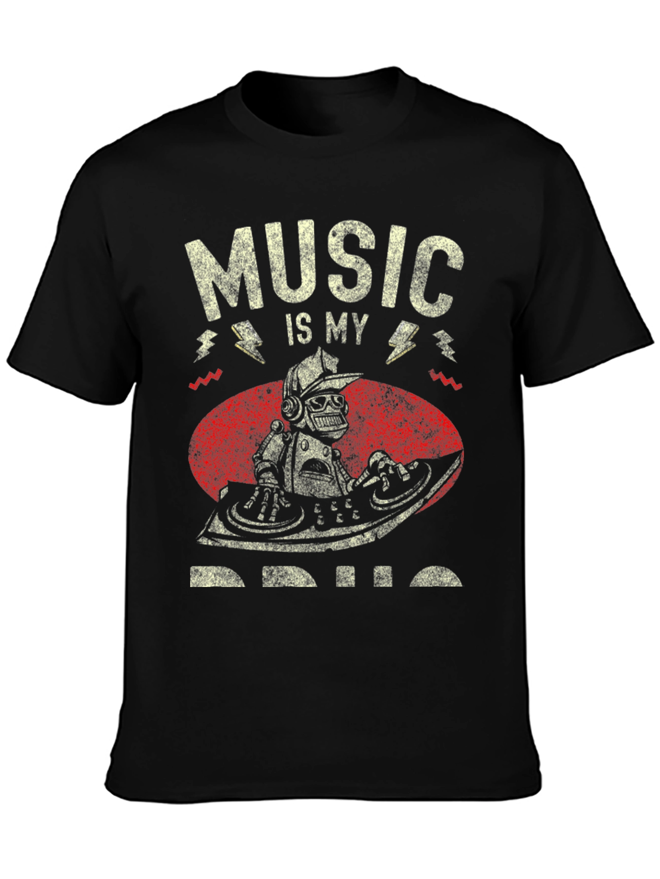 Music is My Drug T-Shirt - DJ Robot Design