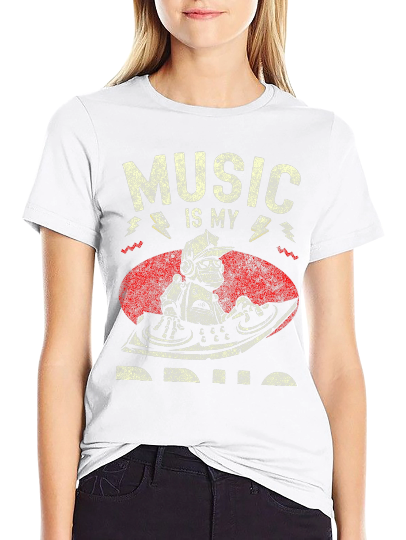 Music is My Drug T-Shirt - DJ Robot Design