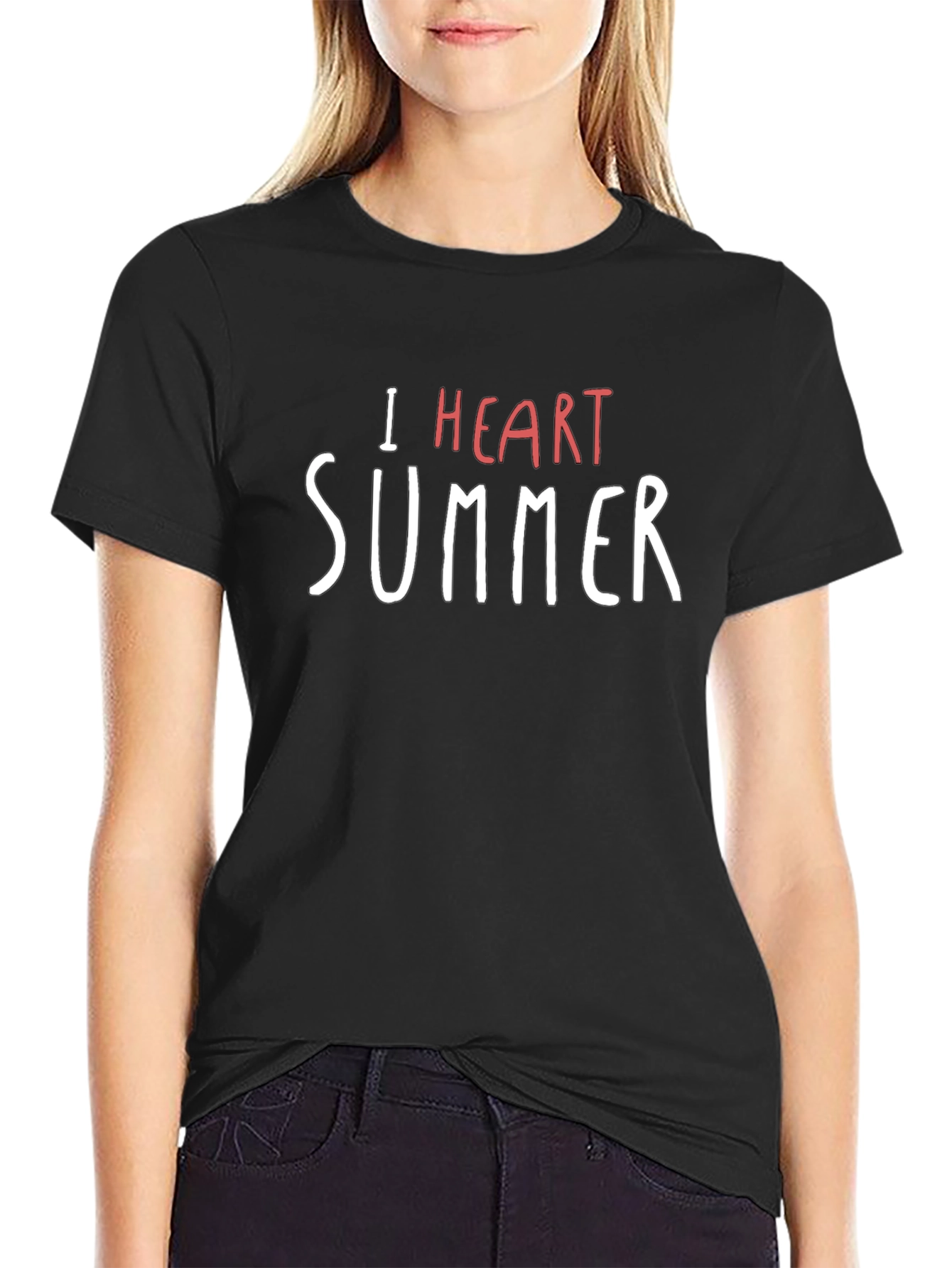 I Heart Summer Black T-Shirt