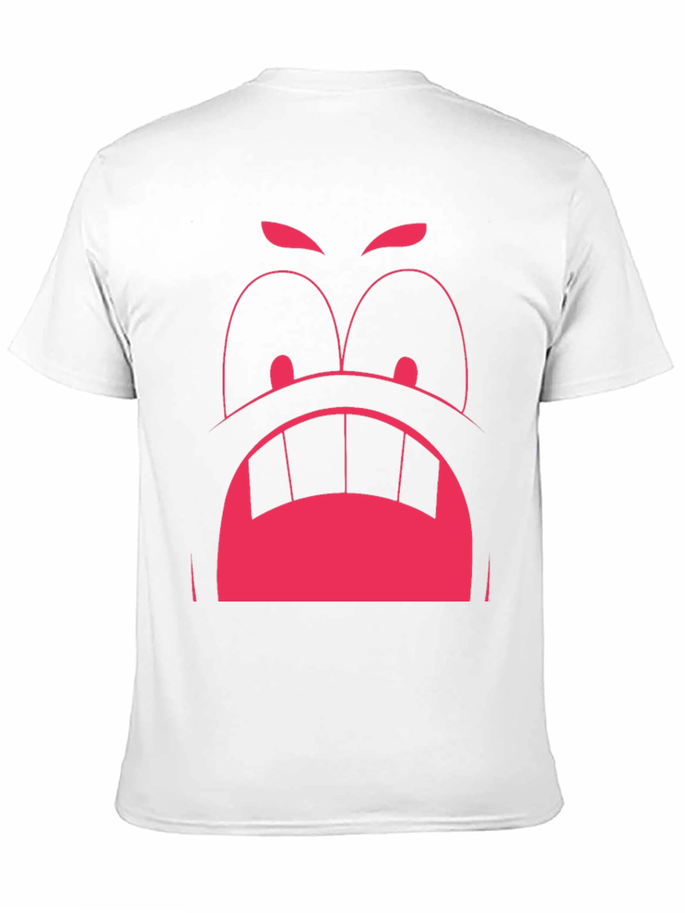 Funny Graphic Tee: Angry Face Design