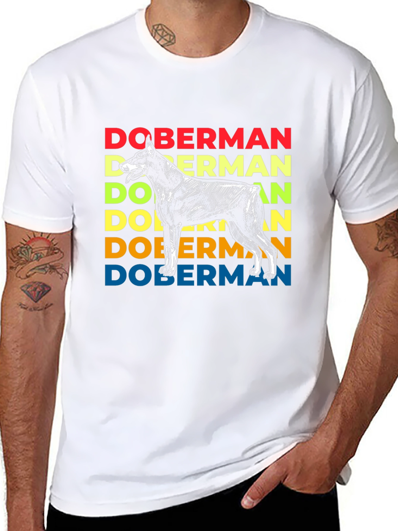 Doberman Dog Retro Graphic T-Shirt