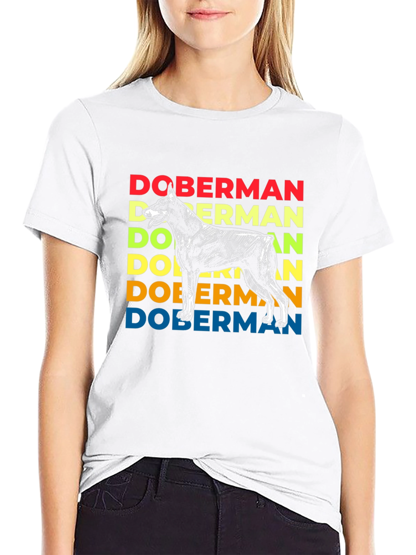 Doberman Dog Retro Graphic T-Shirt