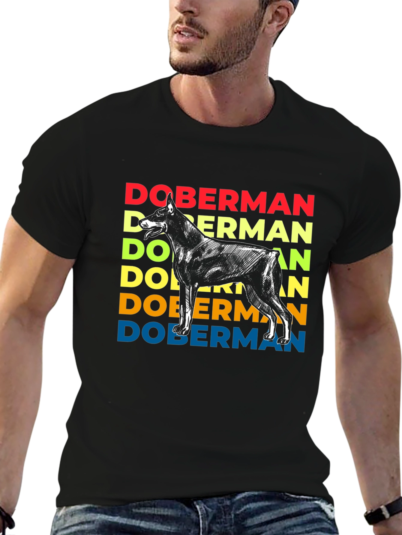 Doberman Dog Retro Graphic T-Shirt
