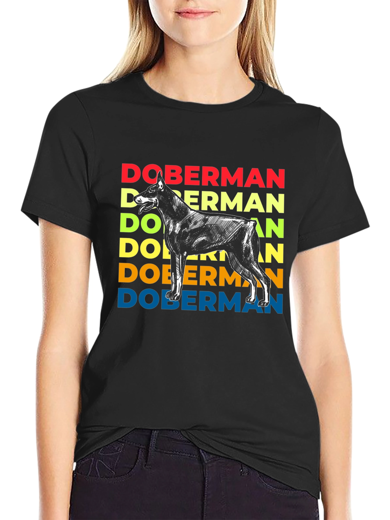 Doberman Dog Retro Graphic T-Shirt