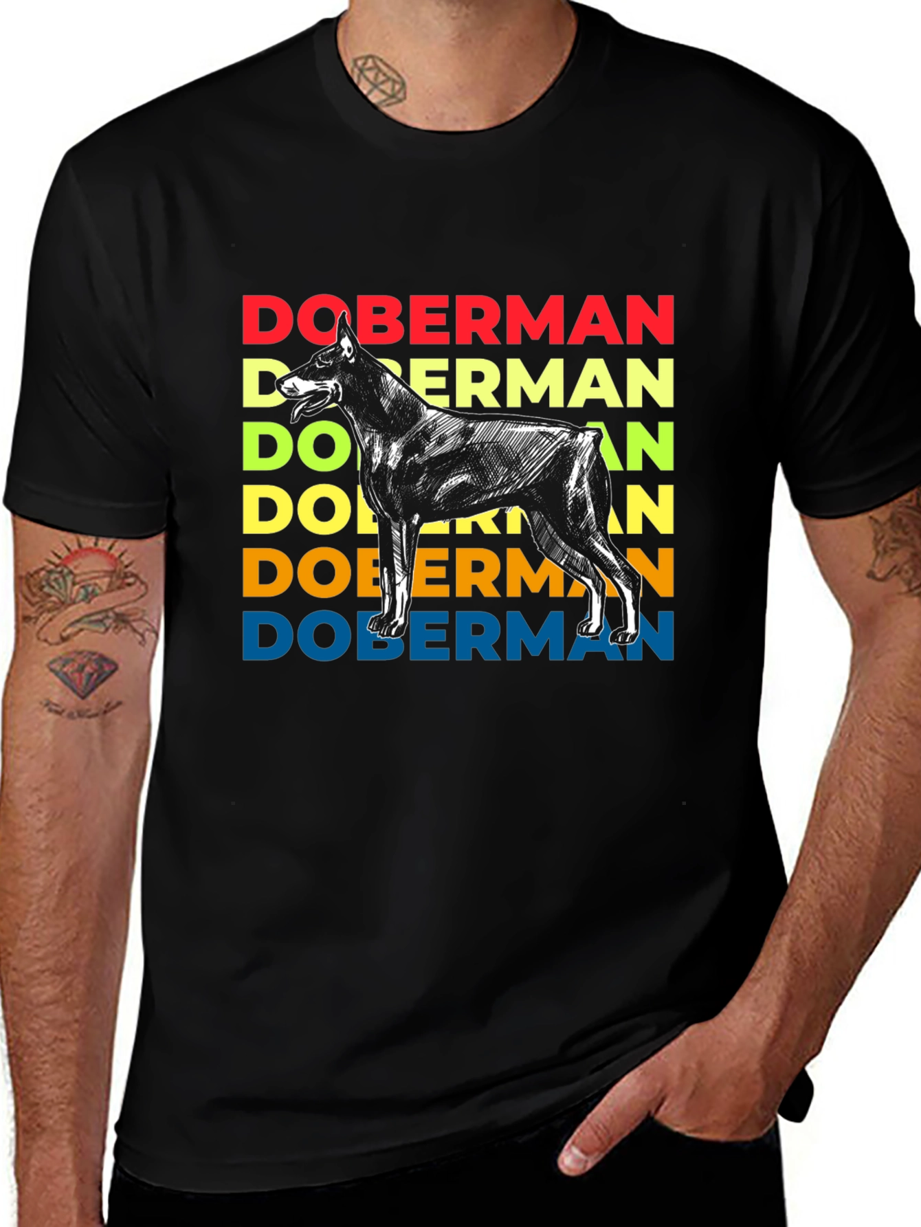Doberman Dog Retro Graphic T-Shirt